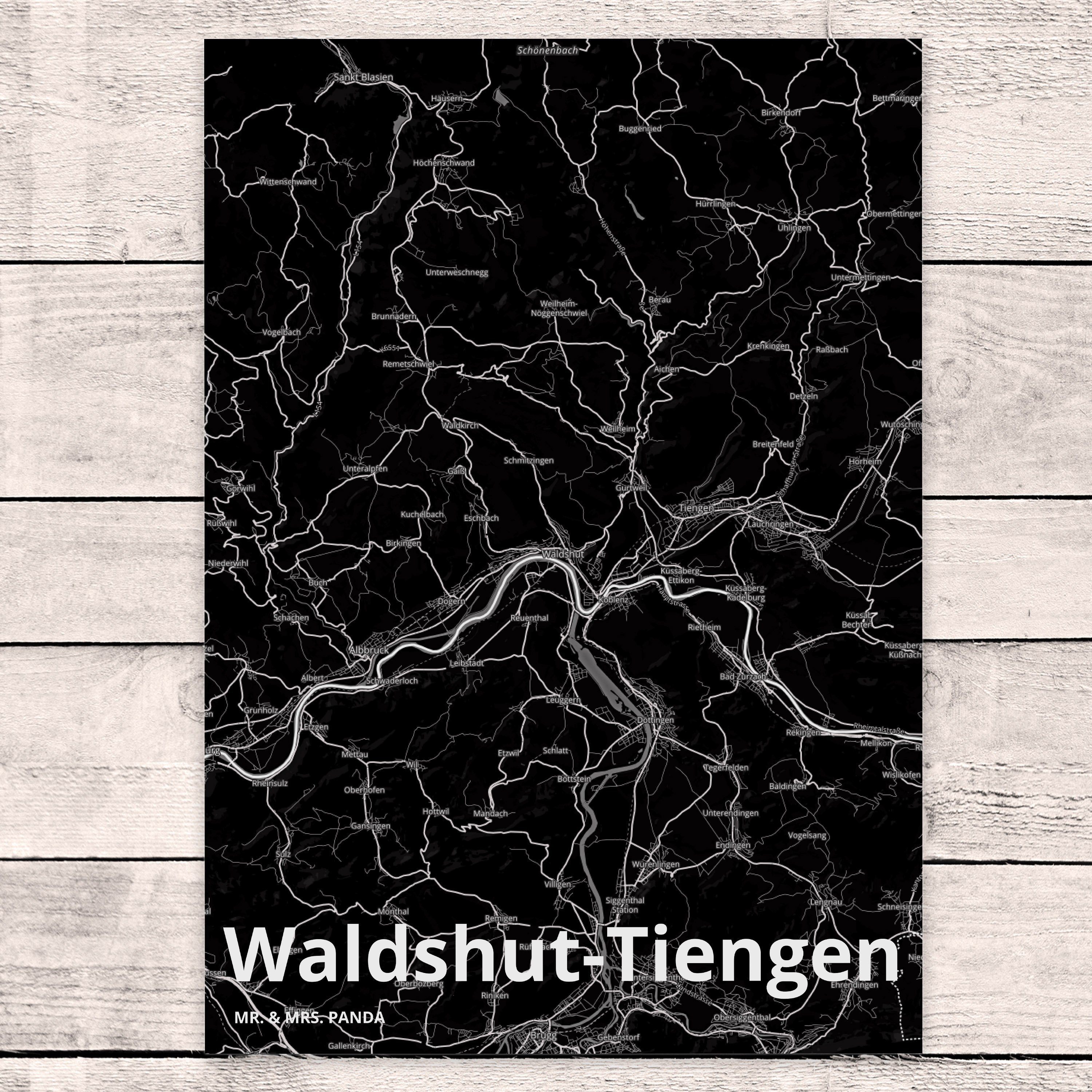 Panda Stadt, Mr. Geschenk, - Geburtstagskarte, & Mrs. Geschenkkarte Postkarte Waldshut-Tiengen