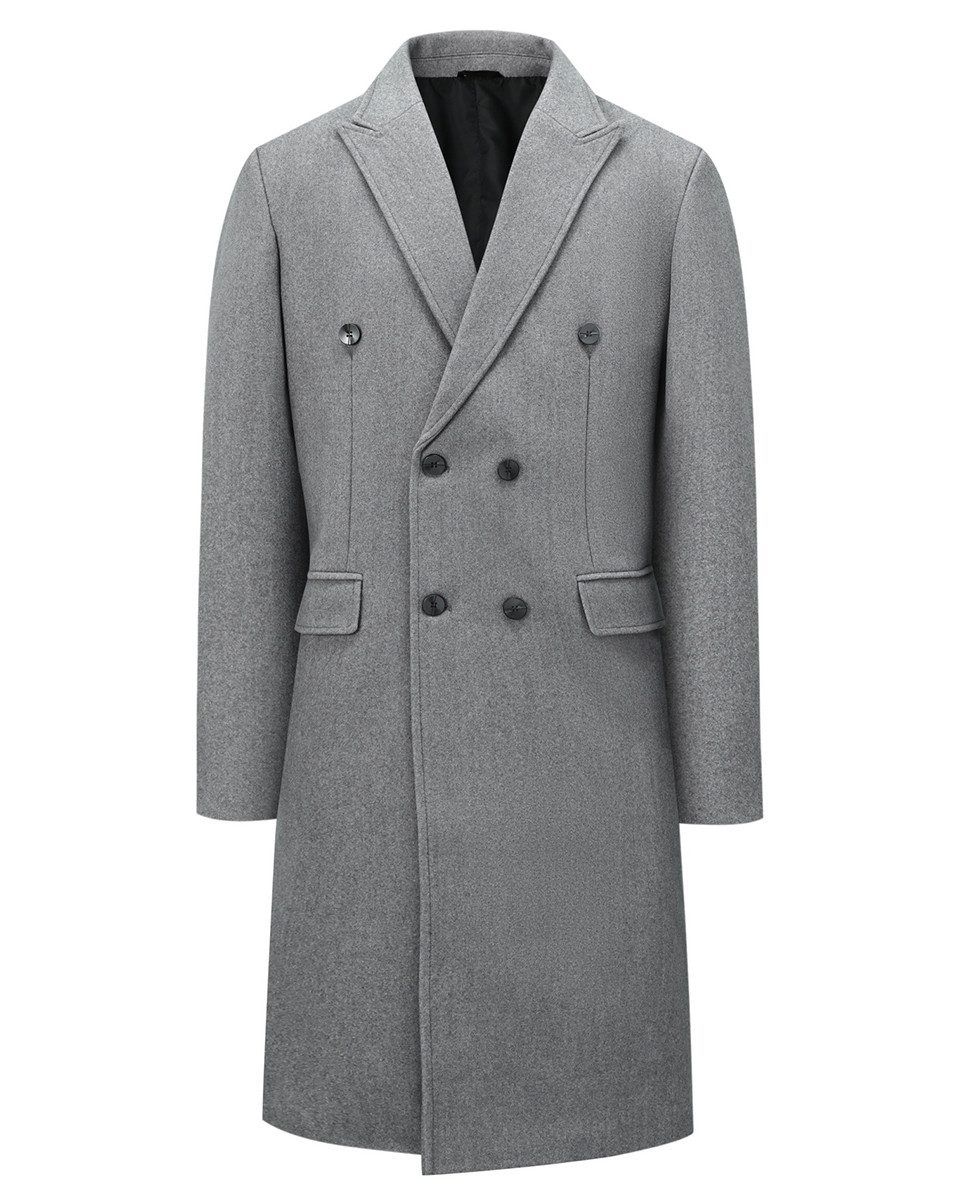 Allthemen Wollmantel Herren Knielang Zweireihig Langmantel Winter Herrenman günstig online kaufen