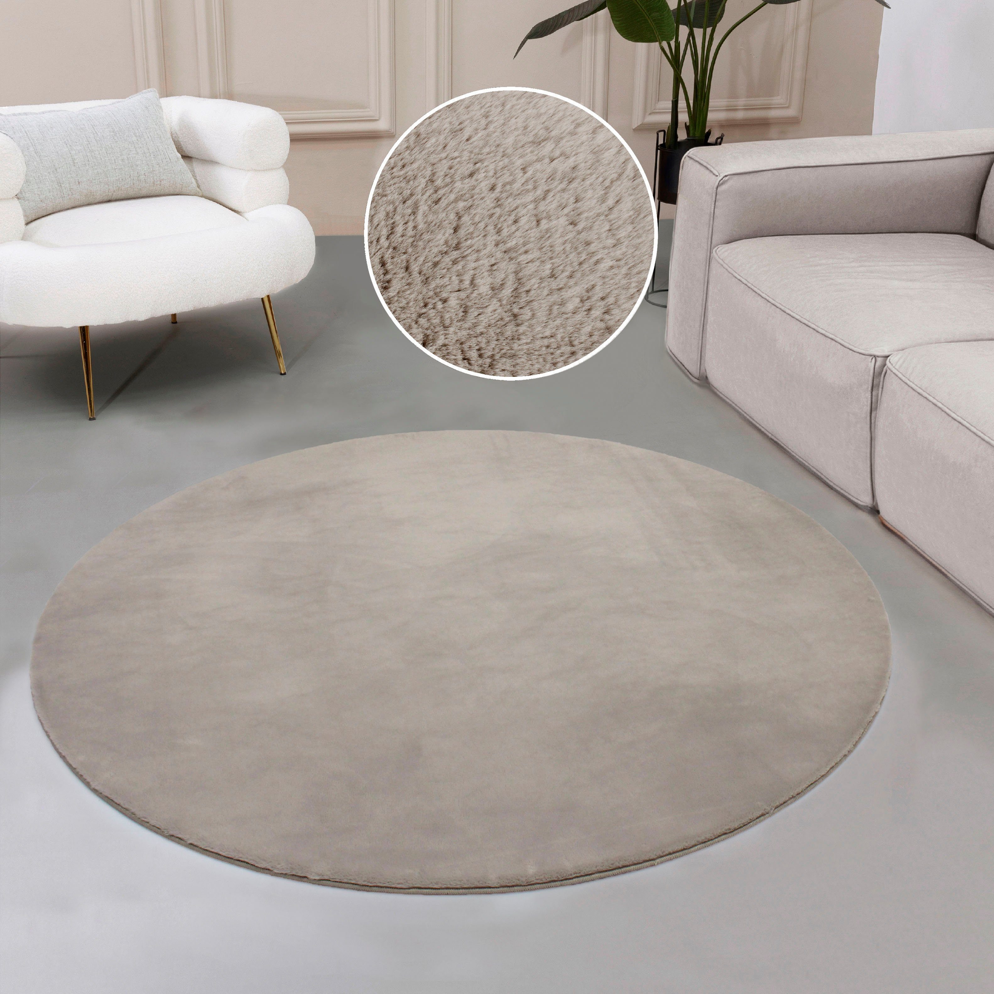 my home Fellteppich Balu, Kunstfell Teppich, günstig online kaufen