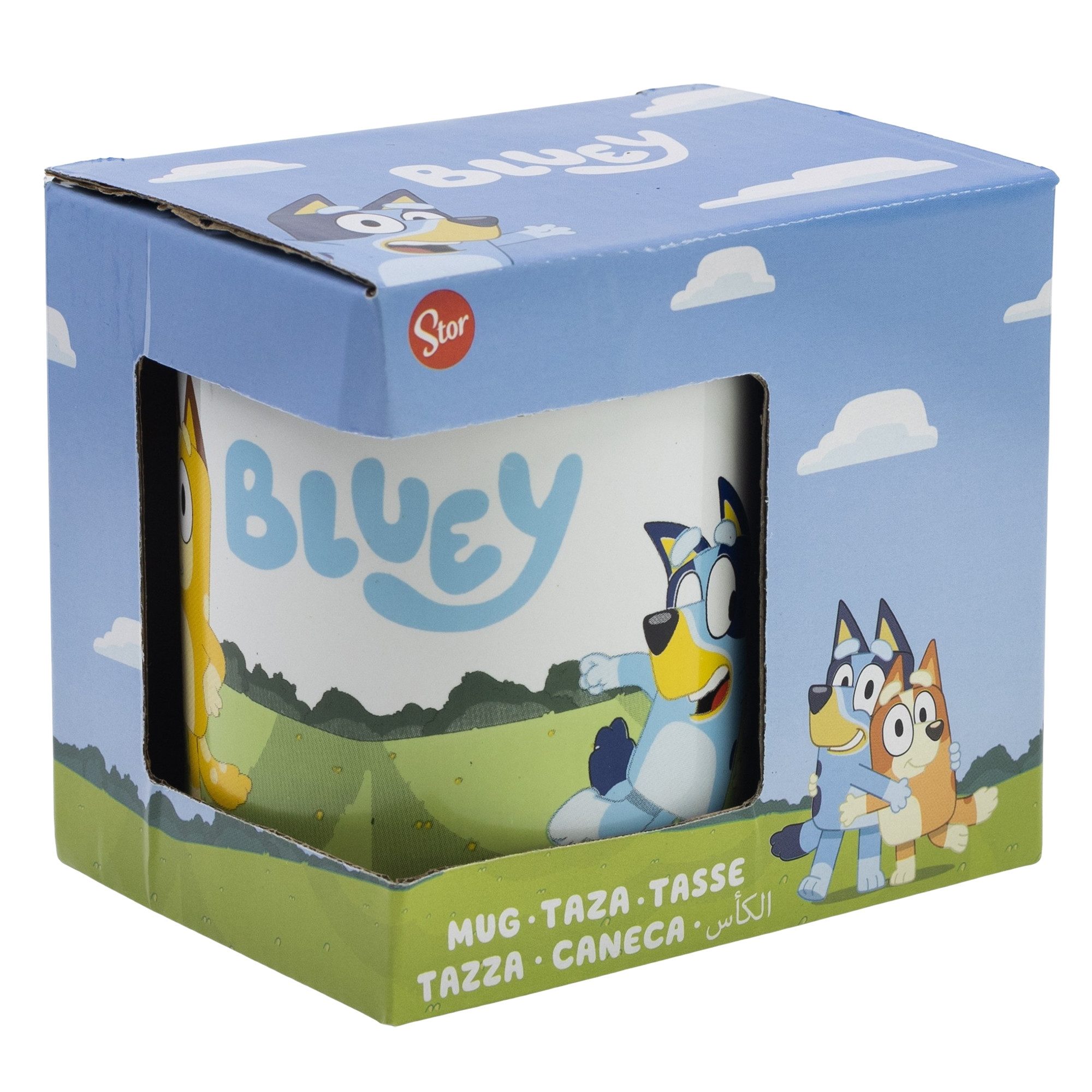 Bluey Tasse Bluey und Bingo Kinder Teetasse Kakaotasse Geschenkidee 325 ml, Keramik