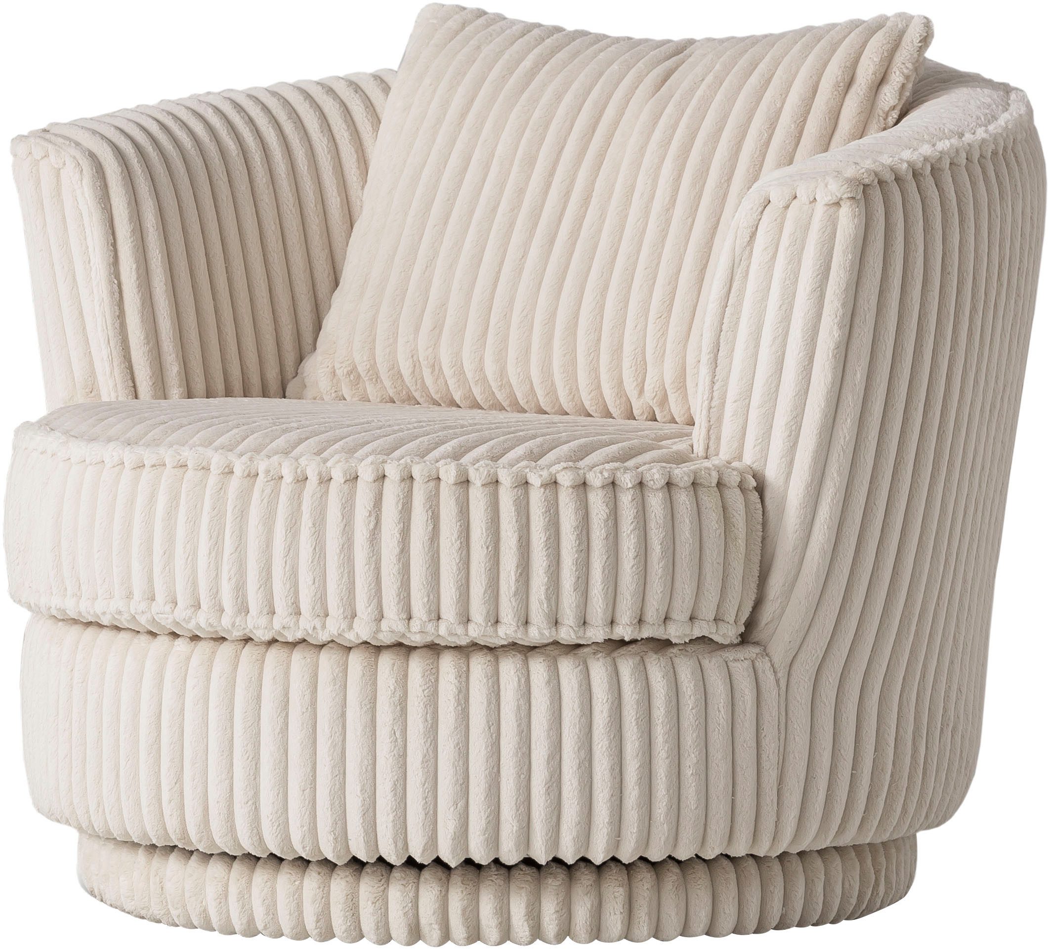 Home affaire Drehsessel MAISIE, Lese-Sessel, Love Seat, trendige Stoffe MEGA CORD und Web-Velours, 360 Grad drehbar