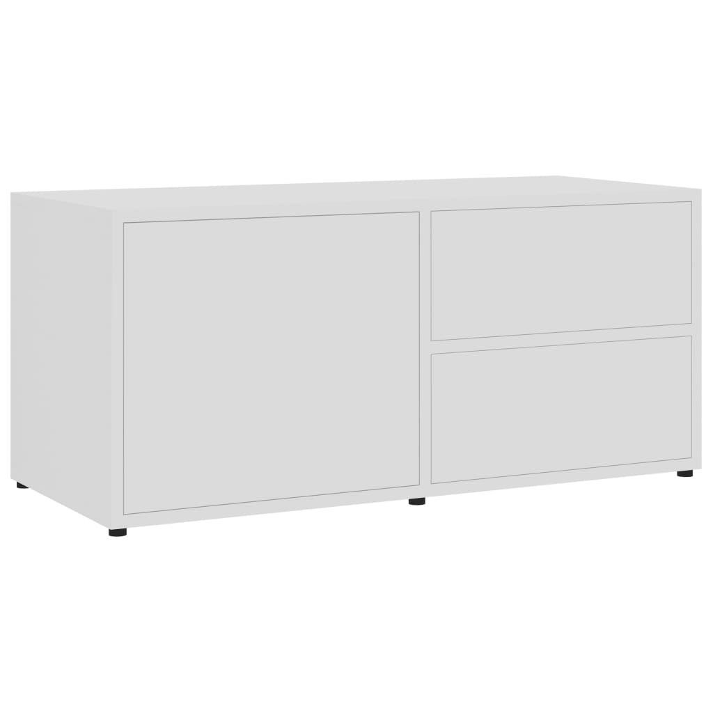 furnicato Weiß 80x34x36 Holzwerkstoff TV-Schrank cm