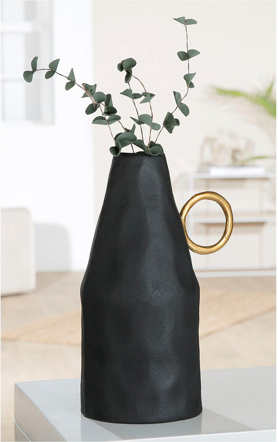 GILDE Tischvase Vase Dora, schwarz H.31 günstig online kaufen