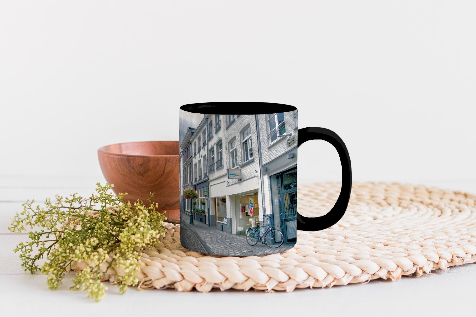 MuchoWow Tasse Architektur - Maastricht Keramik, Kaffeetassen, Geschenk - Teetasse, Zaubertasse, Weiß, Farbwechsel