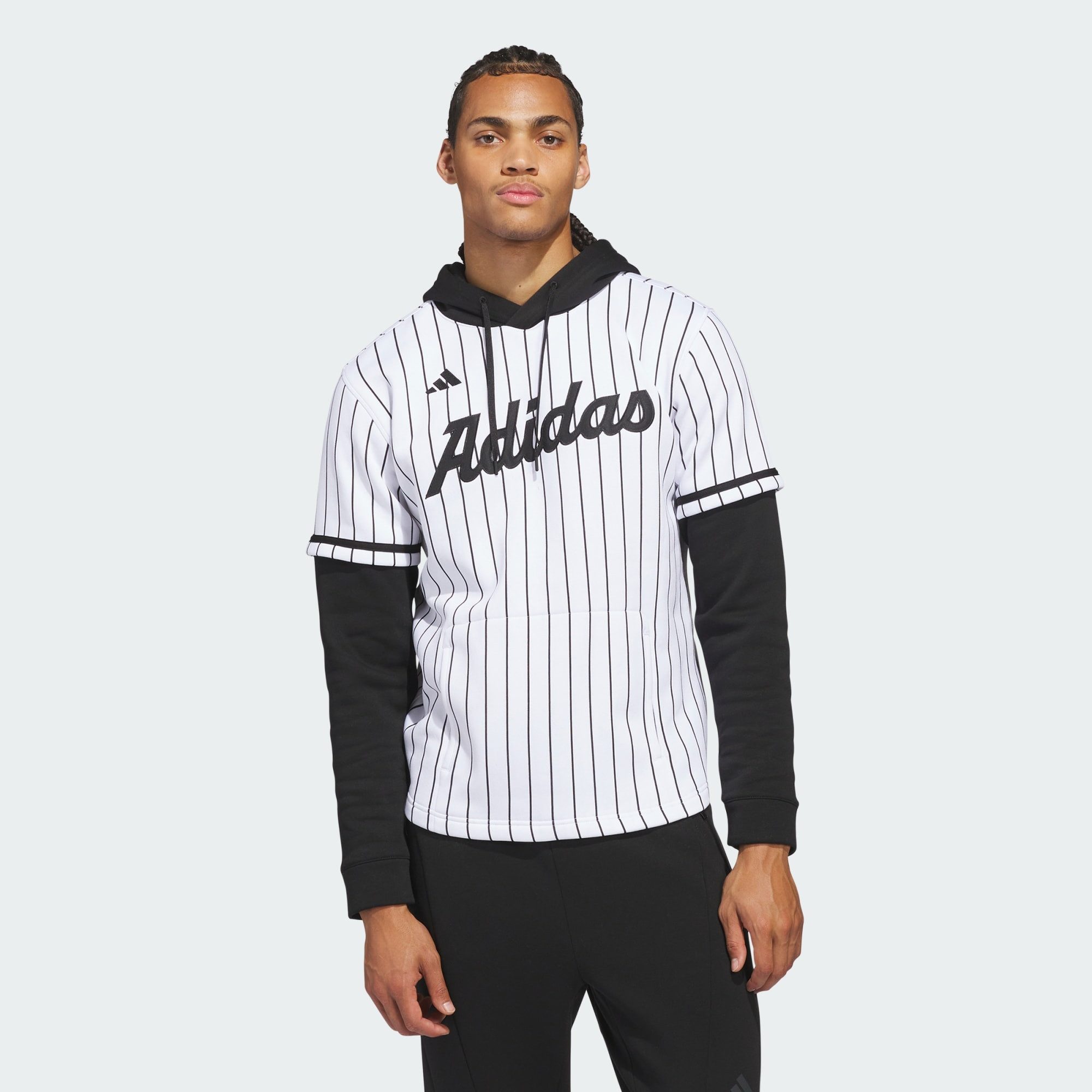 adidas Performance Kapuzenpullover ADIDAS DUGOUT PINSTRIPE KAPUZENTRIKOT (1-tlg)