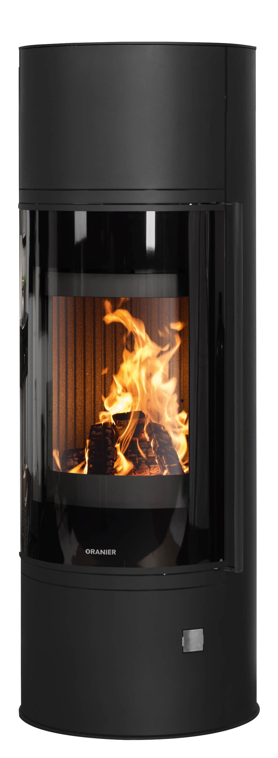 Oranier Kaminofen »Arena W+ 2.0«, 7 kW, Zeitbrand, (2-tlg), Stahl, Abdeckplatte aus Speckstein, steingrau