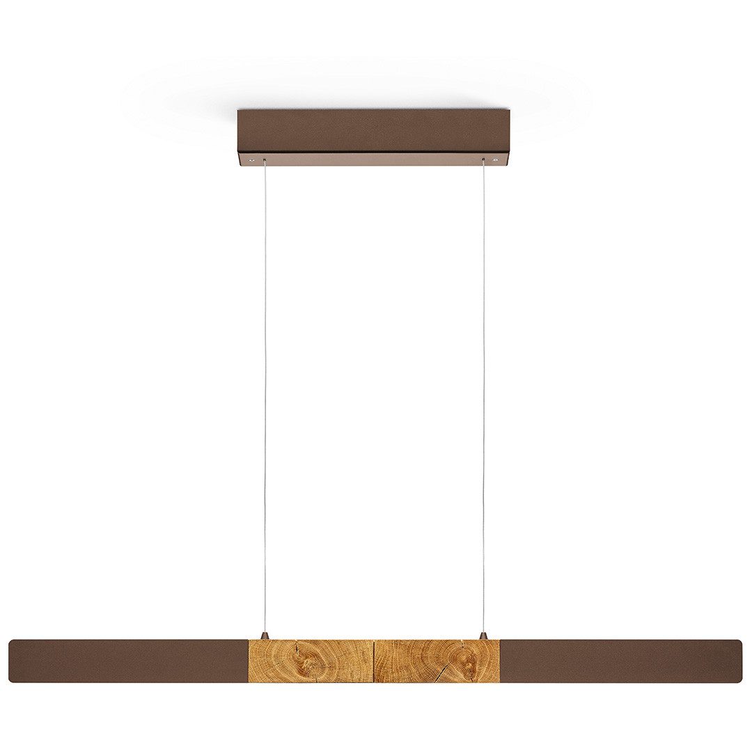 HerzBlut LED-Hängeleuchte Lana del bronco, Alu LED-Leiste Acryl satiniert