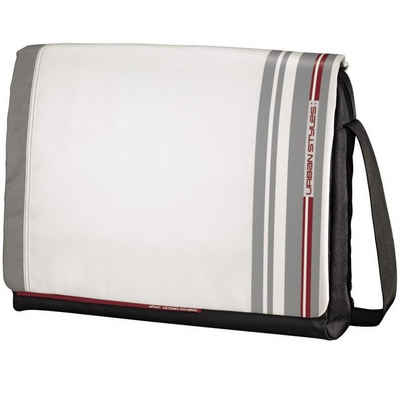 aha Laptoptasche Messenger Bag Fog Weiß Notebook-Tasche 15-16", Laptop-Sleeve Magnetverschluss für 15" 15,4" 15,6" 16" Zoll Laptop
