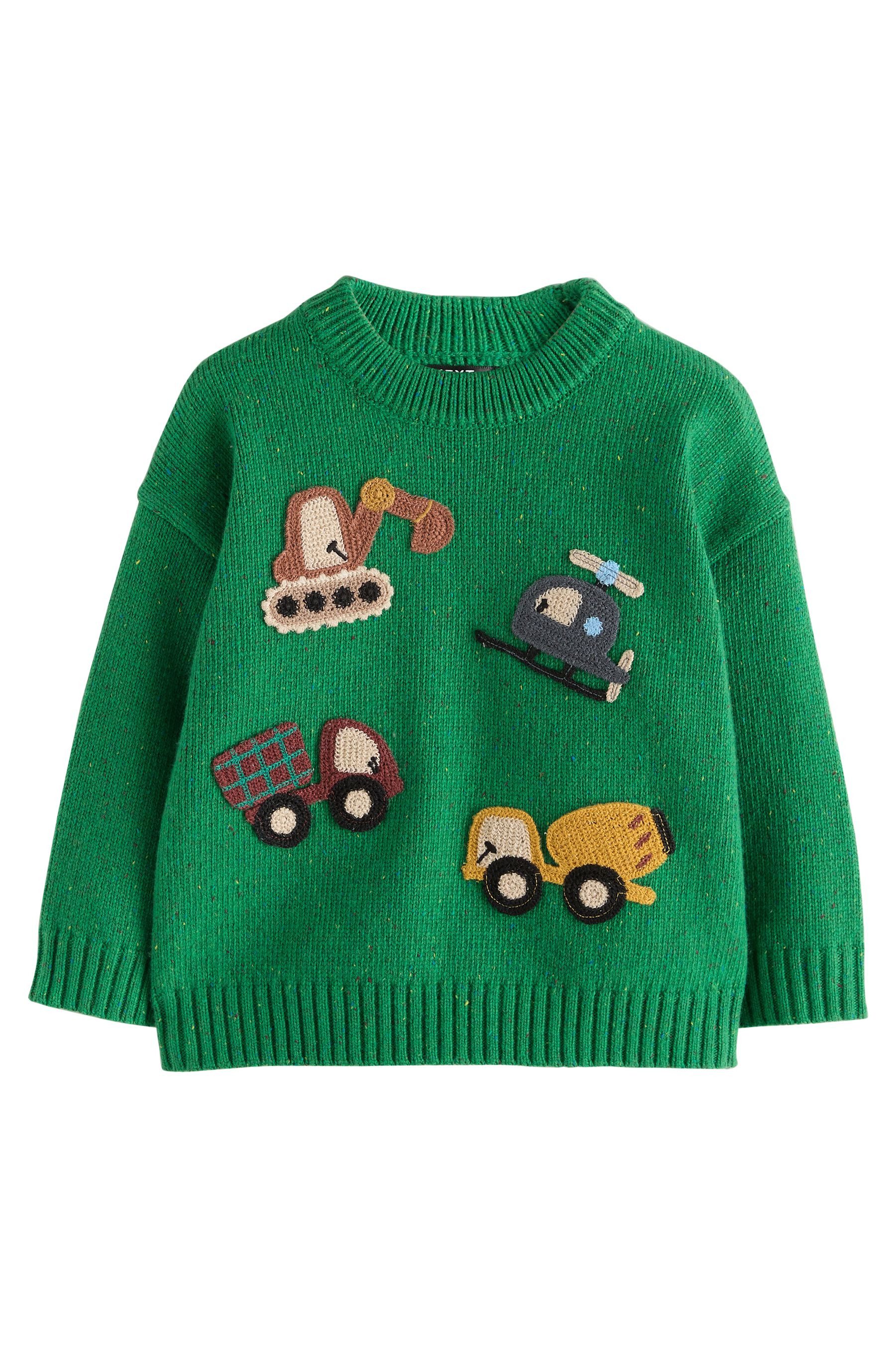 Next Rundhalspullover Strickpullover mit Rundhalsausschnitt und Motiv (1-tlg)
