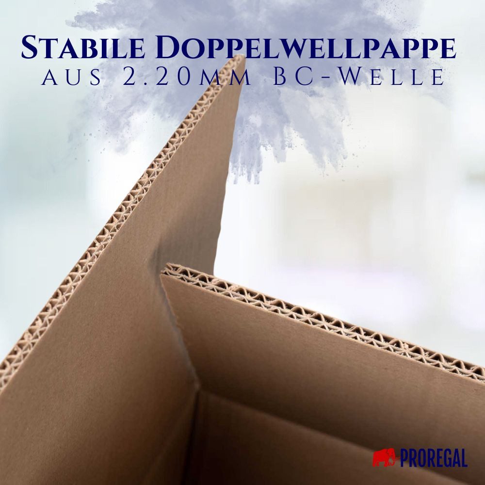 PROREGAL® Versandkarton 2-wellig LxBxH 1200x600x310mm belastbar bis 30kg Postversand, Robuster Versandkartons Faltkarton Postversand Paketversand – Bild 3 von 5