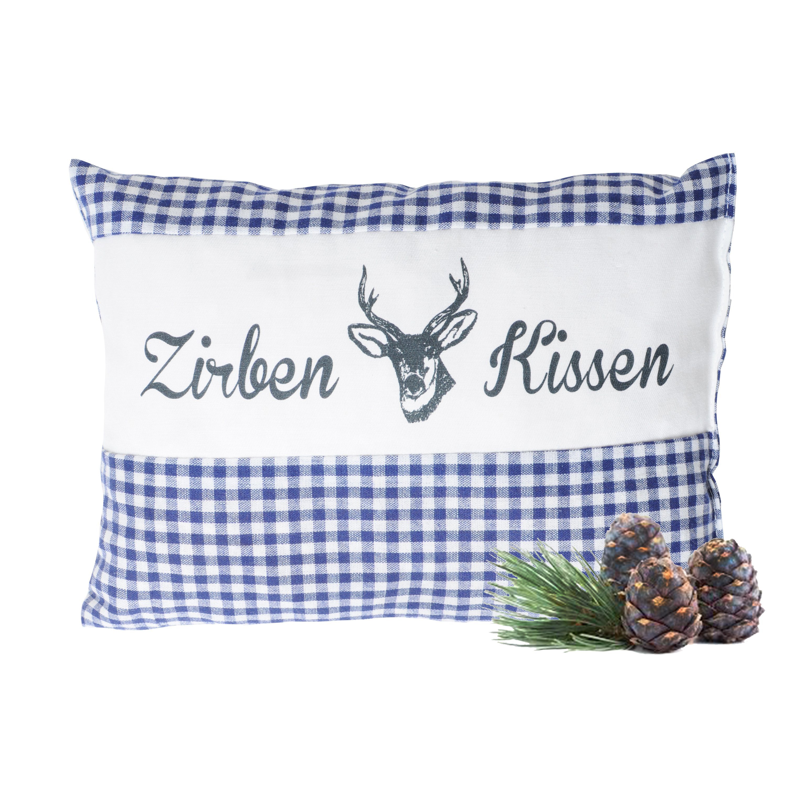 Dr. Berger Zirbenkissen Zirbenkissen Vichy Blau 26 x 19 cm