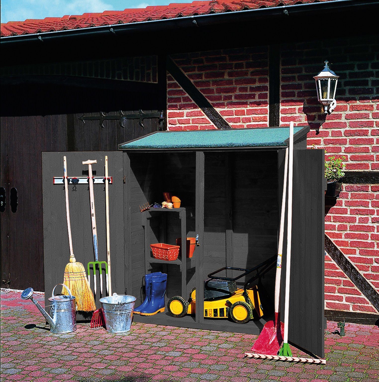 promadino Garten-Geräteschrank, BxT: 149x77 cm
