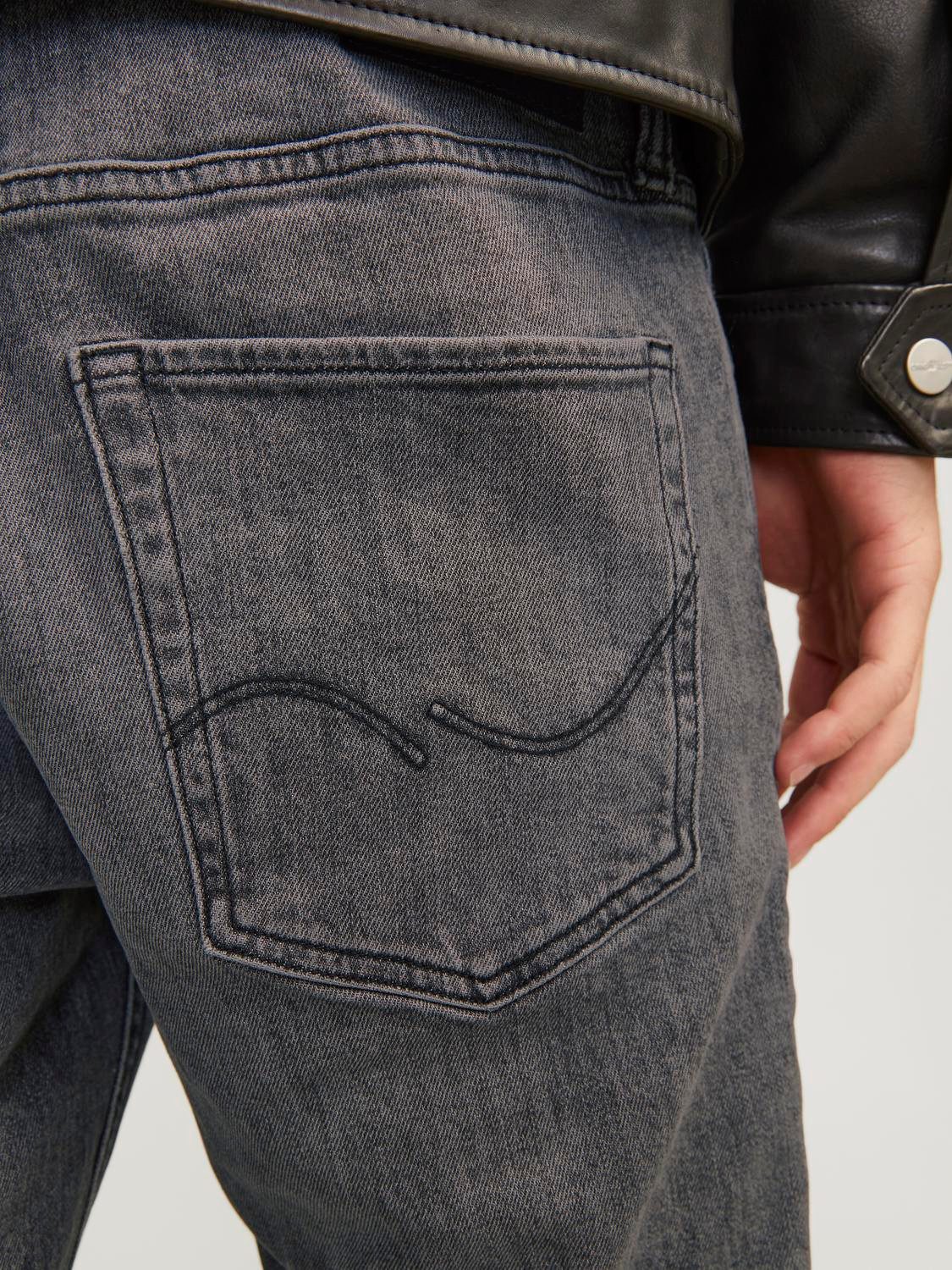 Jack & Jones Regular-fit-Jeans JJICLARK im Used-Look, Stretchkomfort und niedrige Leibhöhe Baumwollmischung, regular fit