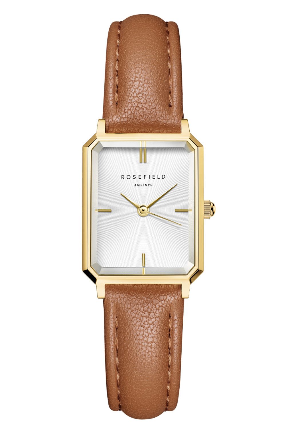 ROSEFIELD Quarzuhr Quarz Octagon XS Braun/Goldfarben günstig online kaufen
