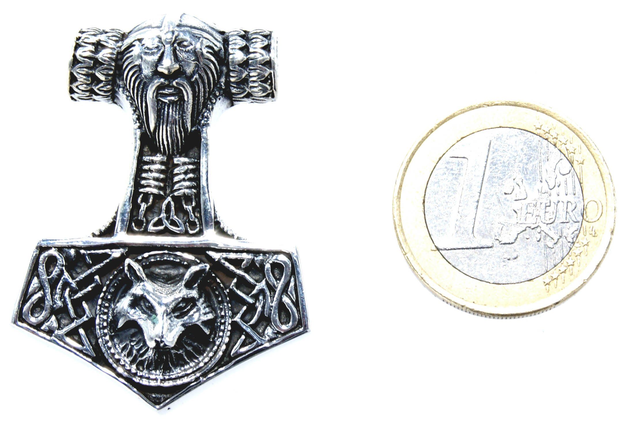 Kiss of Königskette Leather Silber Kette mm mit Thorshammer Anhänger Sterling 2,5 925 mit Anhänger