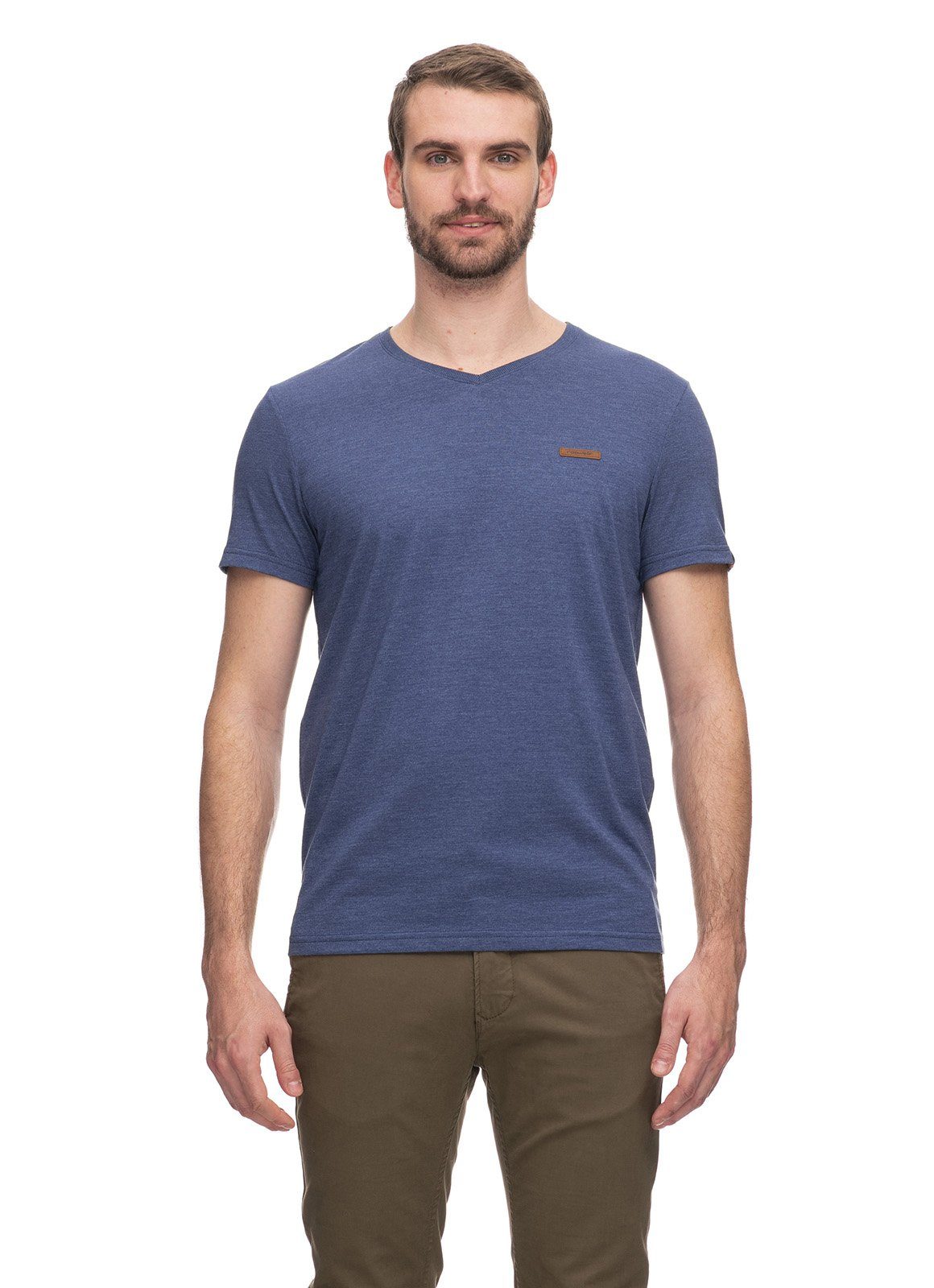 Ragwear T-Shirt Herren Venie, V-Ausschnitt Indigo Blue