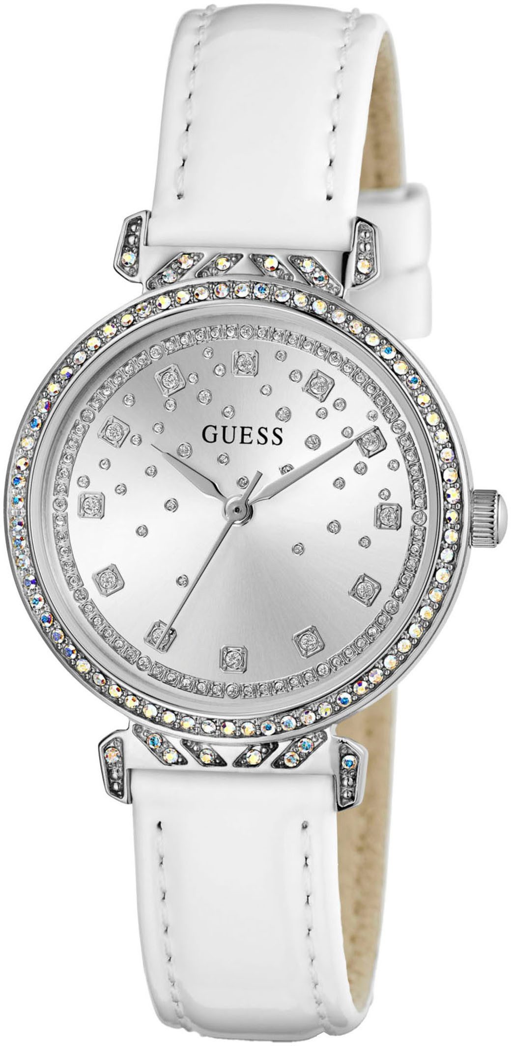 Guess Quarzuhr ENCHANTMENT GW0764L4, Armbanduhr, Damenuhr, Kristallsteine, günstig online kaufen
