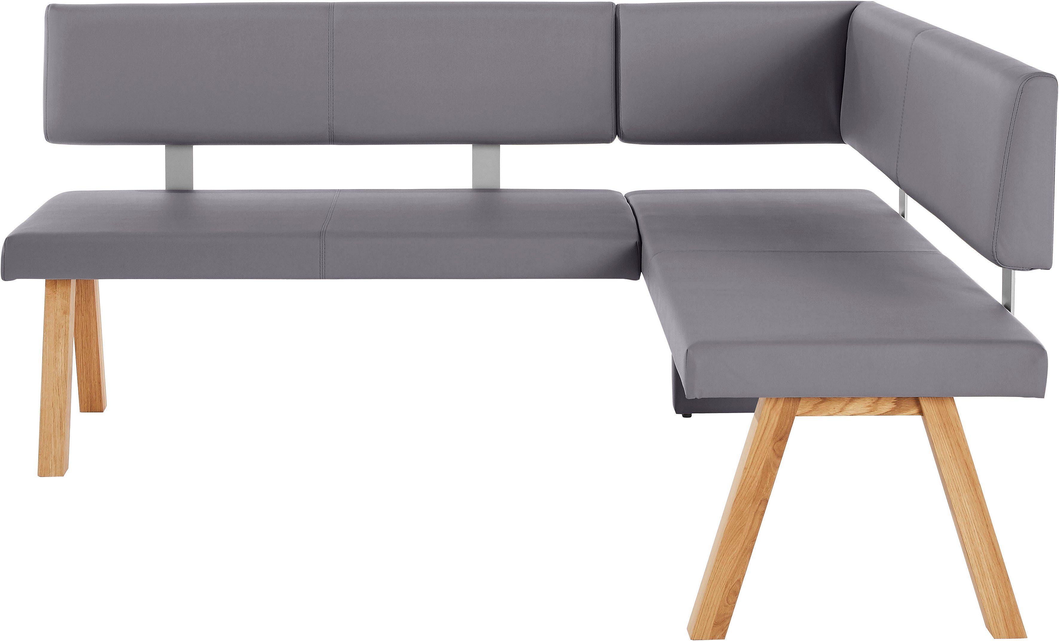 Home affaire Eckbank Rio, Massivholz in Eiche geölt, Esszimmerbank bequem gepolstert