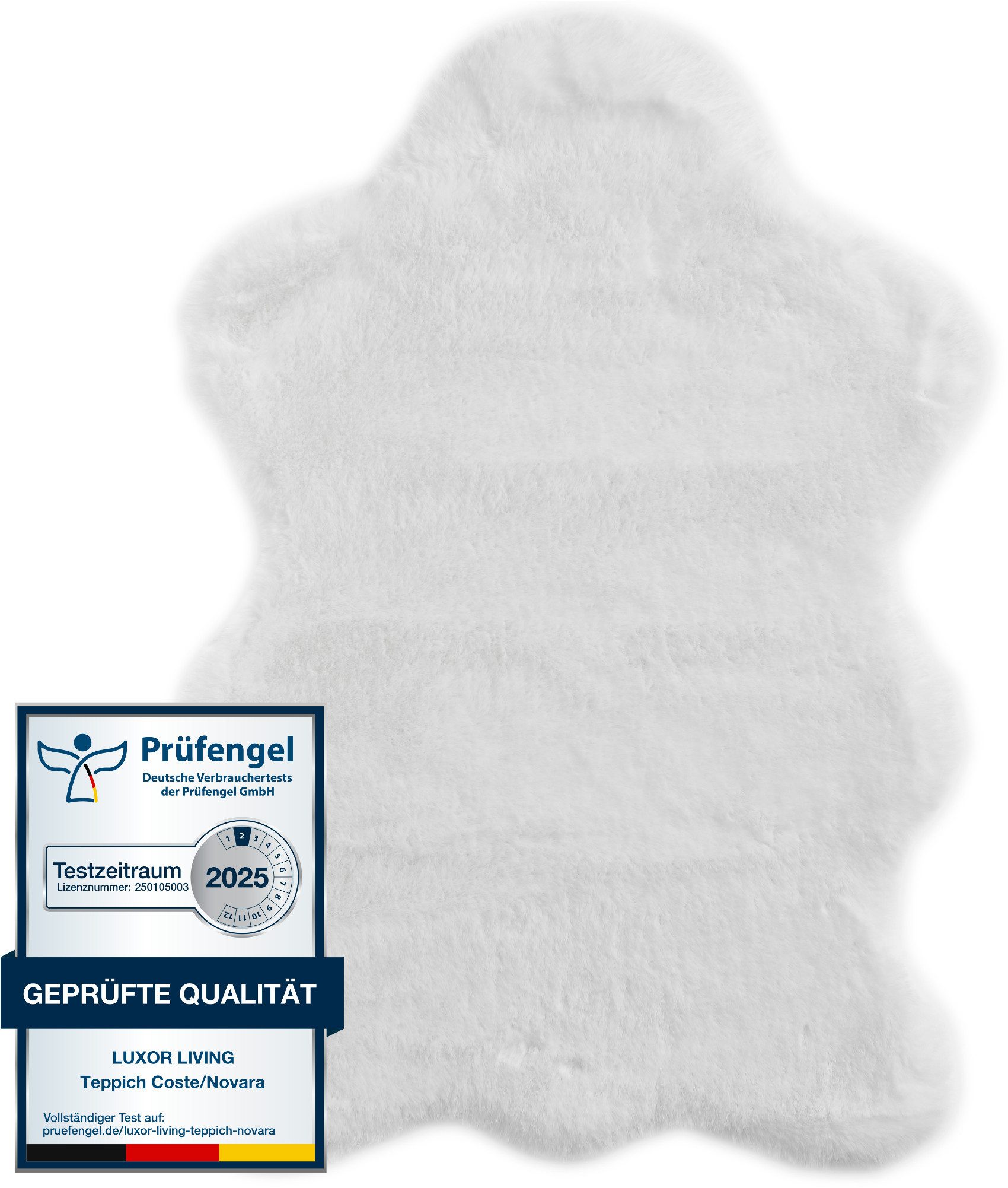 LUXOR living Fellteppich Novara, fellförmig, Höhe: 30 mm, Kunstfell, weiche Kaninchenfell-Haptik, waschbar, auch als 2er Set. Reduzierter Preis € 22,95. Unverbindliche Preisempfehlung € 27,99