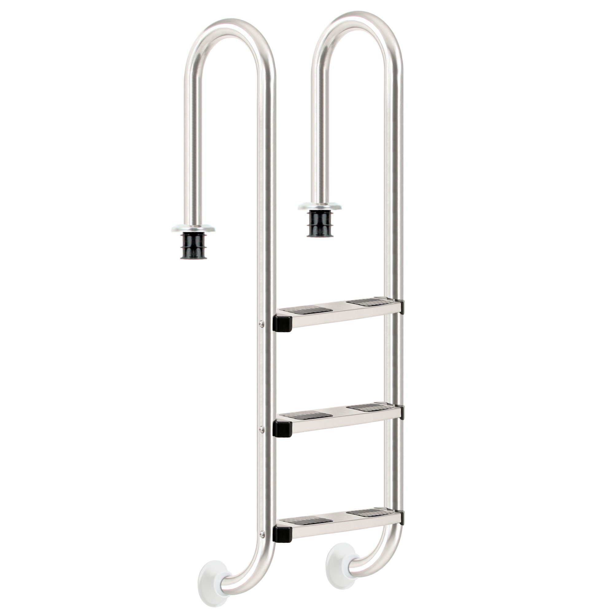 Poolleiter Edelstahl Poolleiter mit 3 Stufen, 50,2 x 36,5 x 158 cm, Pool Einstieg
