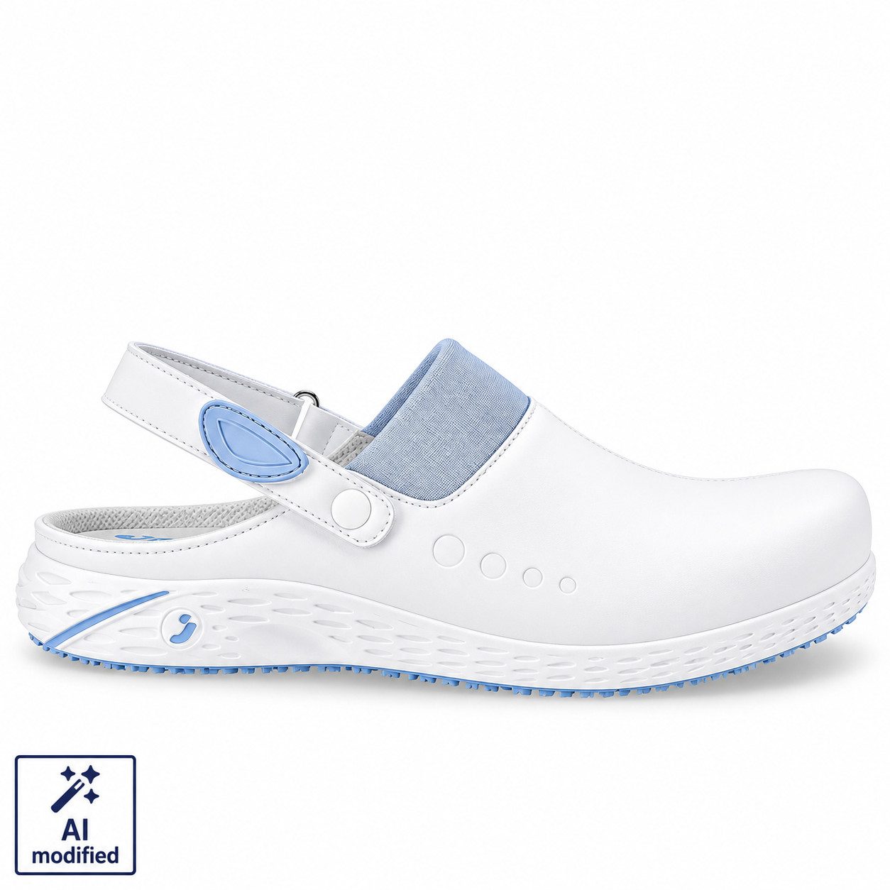 Safety Jogger Works DANY weiß/blau Damenschuhe für Pflege, Medizin, Küche & Reinigung Berufsschuh Rutschfest, ESD-Ausstattung