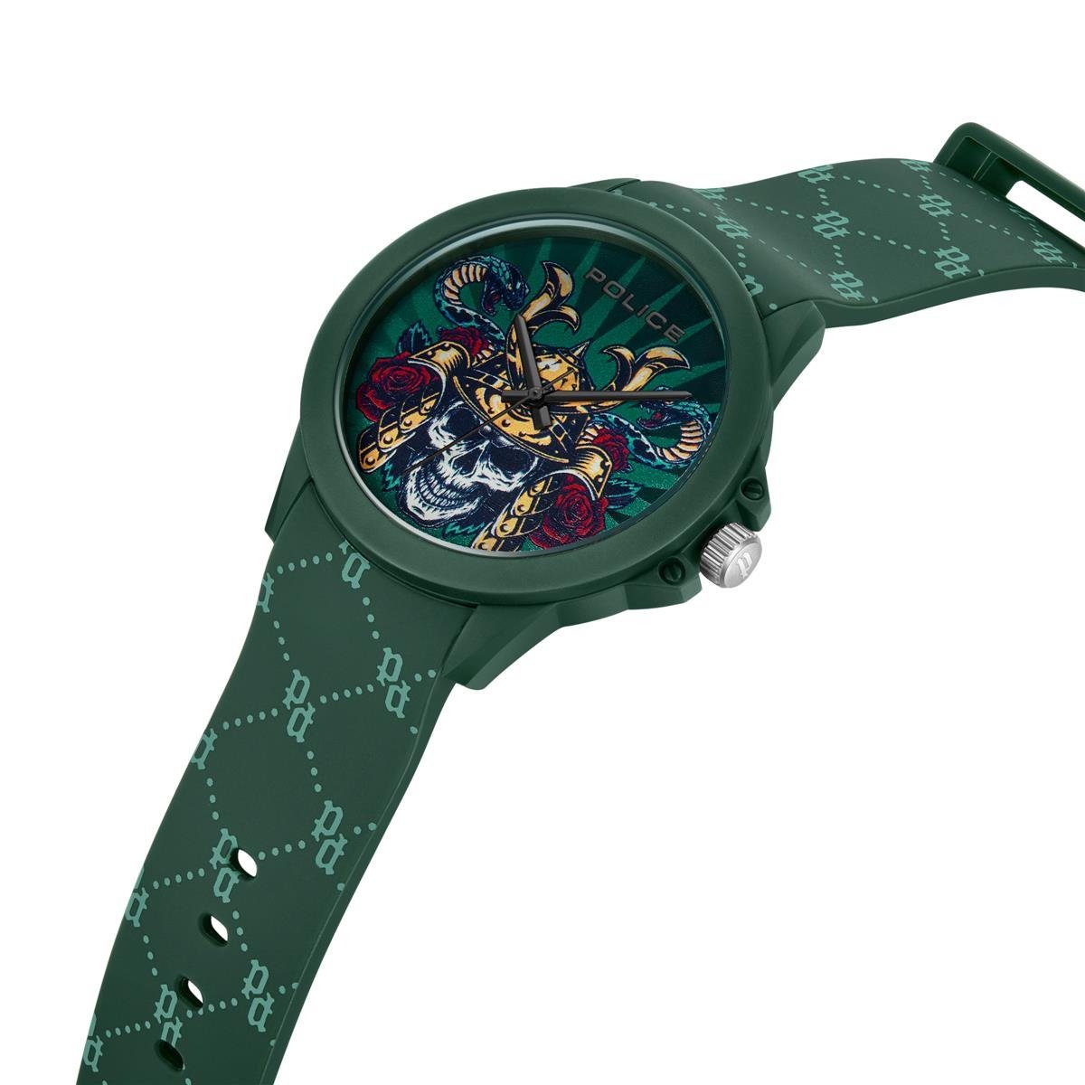 Police Quarzuhr Police Sketch Herren Uhr PEWUM2237771 Silikon, (1-tlg)