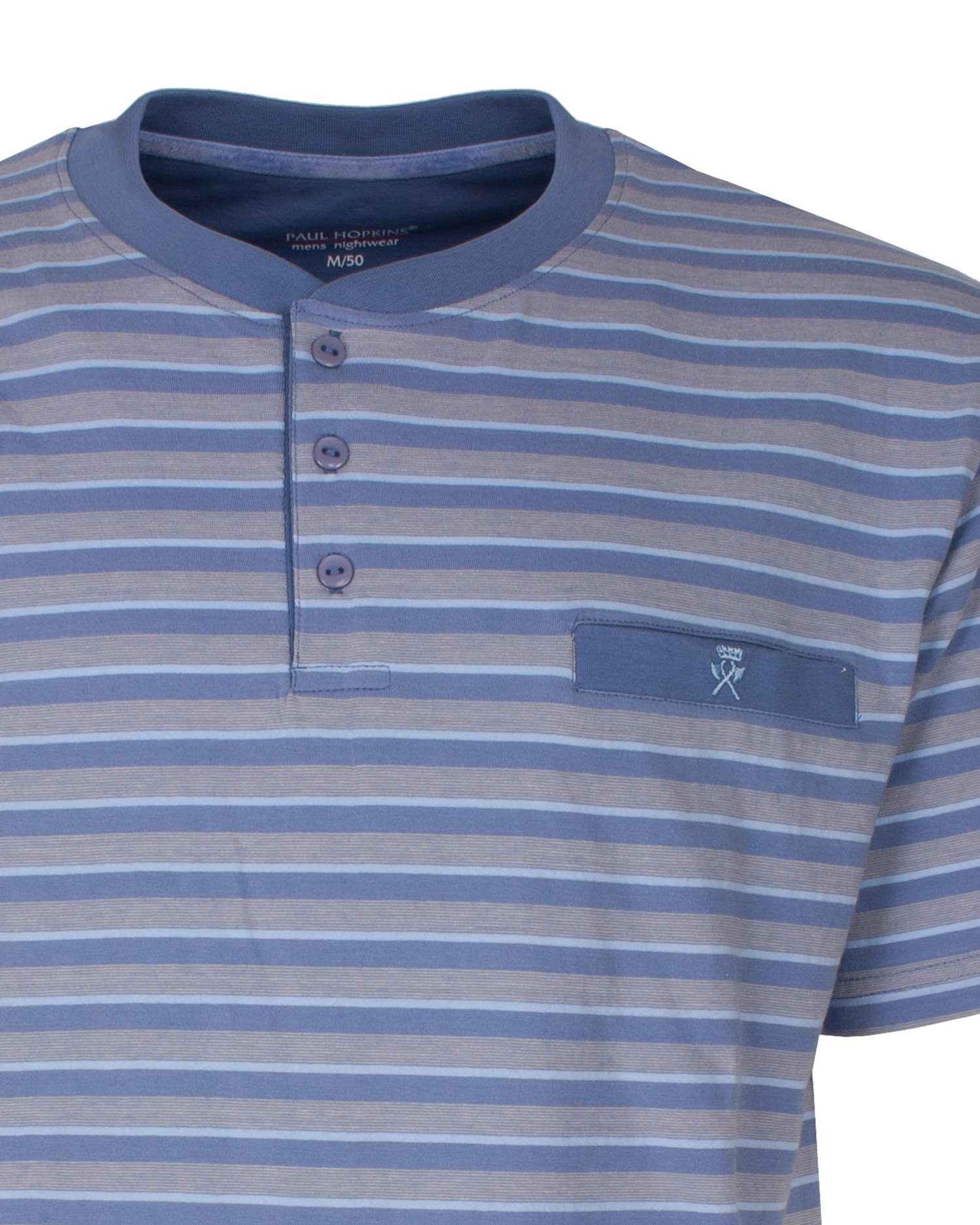 Paul Hopkins Shorty Modischer Herren Schlafanzug kurz (2 tlg) Baumwolle günstig online kaufen