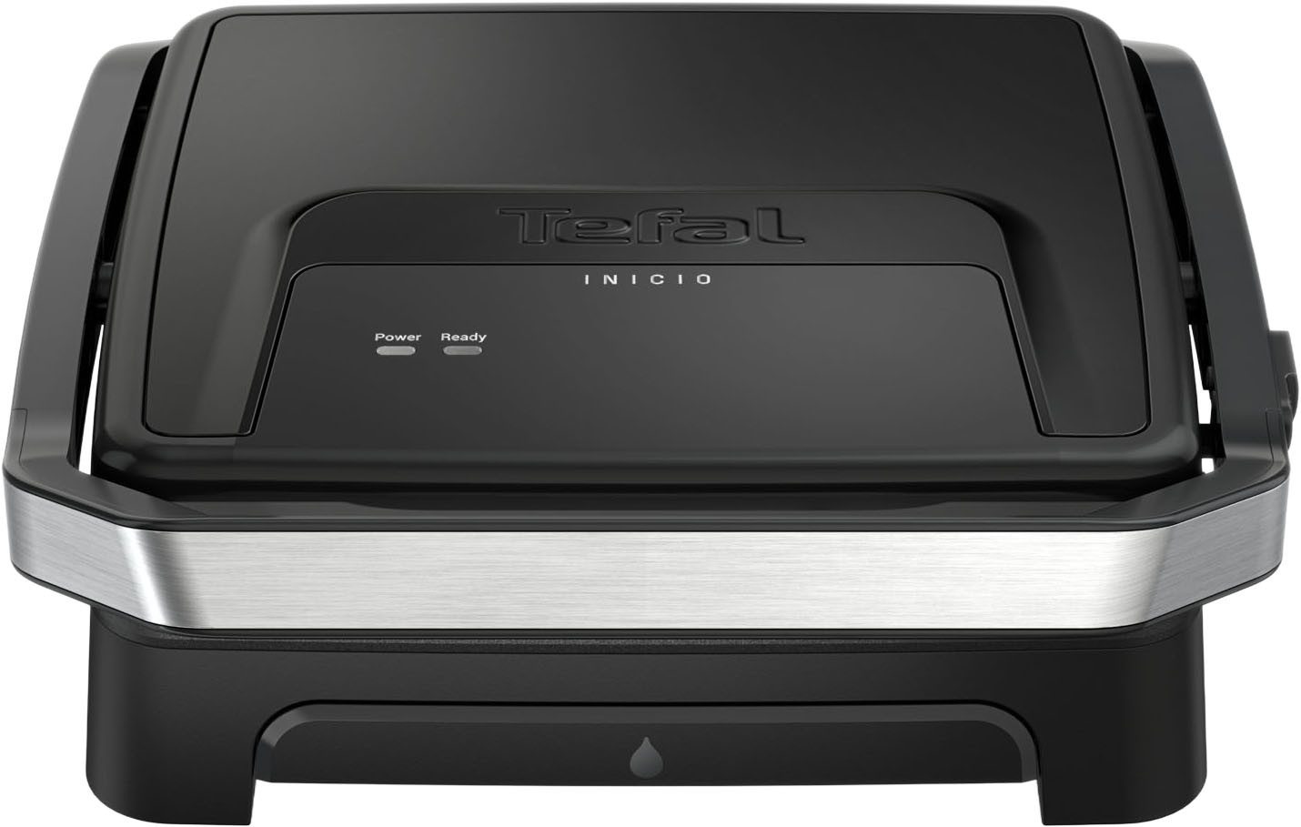 Tefal Kontaktgrill Inicio Classic, 2-in-1 Panini/Grill, antihaftbeschichtete Platten, 2000 W, Platzsparende Aufbewahrung, spülmaschinenfeste Saftschale, GC2718