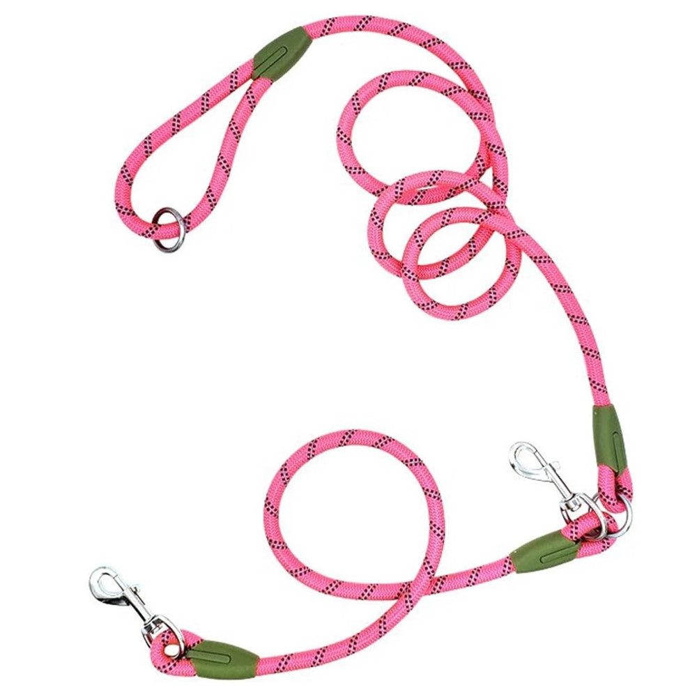 TUWENA Hundeleine Hundeleine für Mittel Große Hund(15-60kg), 2,4m Verstellbare Führleine, Handleine aus Nylon mit Reflektierend durch die Extreme Kraft bis200kg von TUWENA