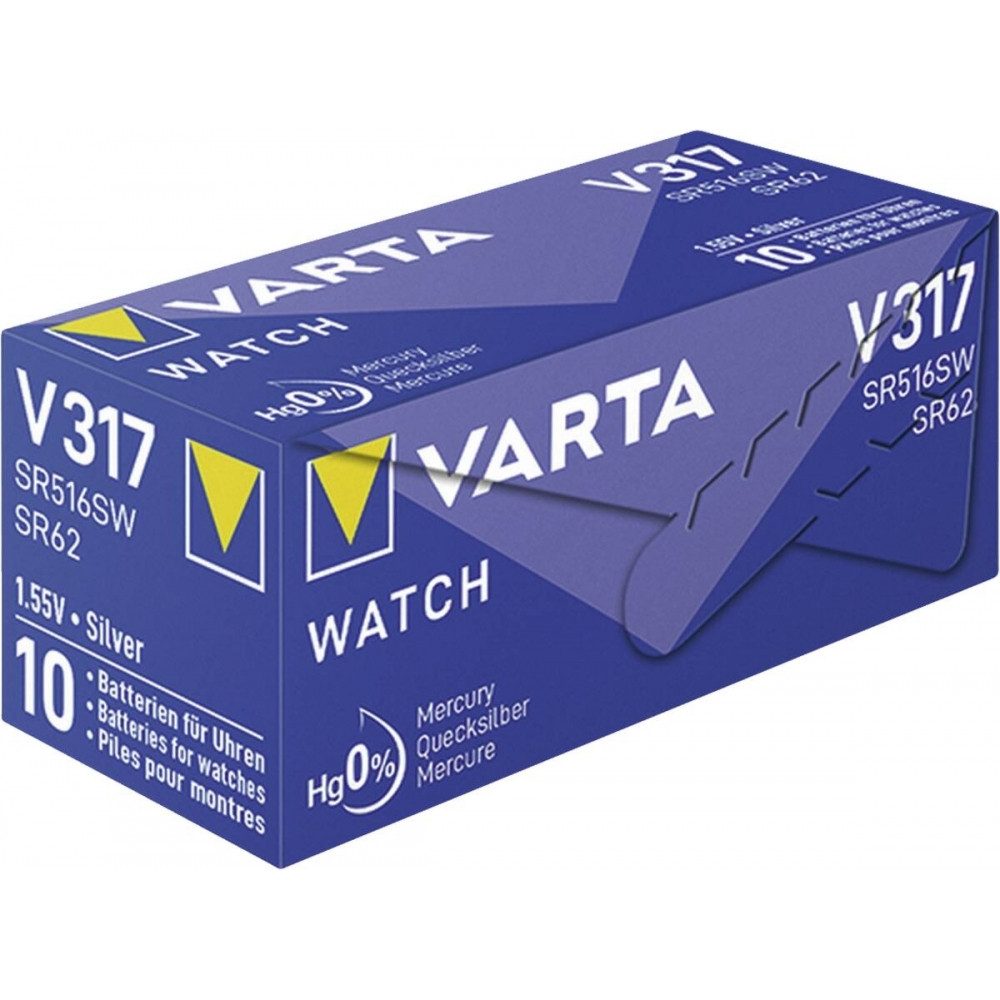 VARTA Varta V 317 Knopfzellen-Batterie für Uhren Uhrenradio (Hochwertige Silber-Batterie)