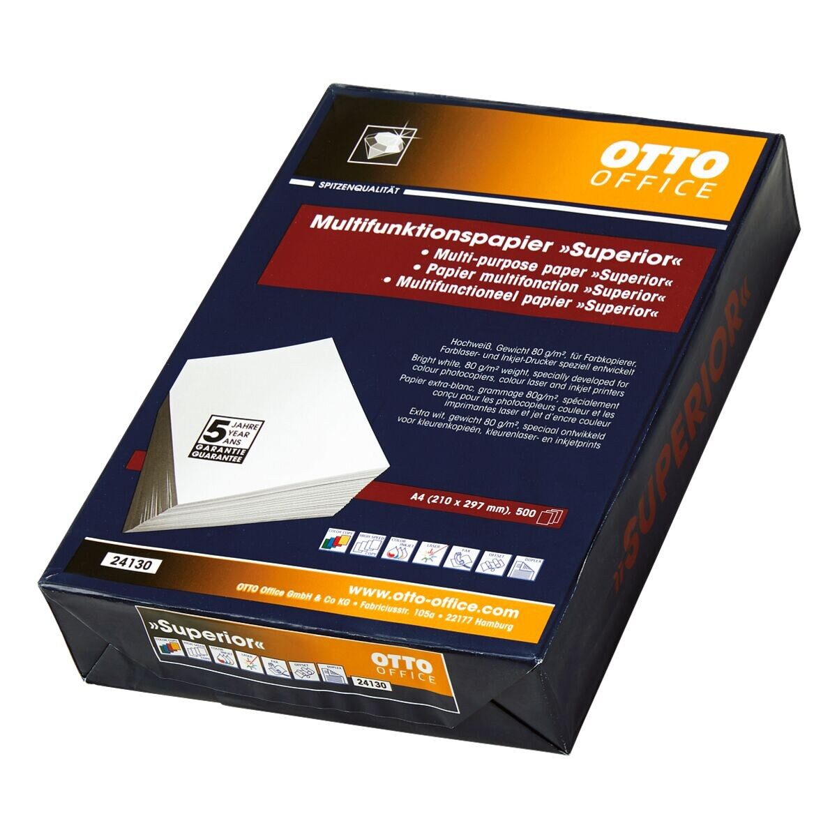Otto Office Premium Druckerpapier Superior, Format DIN A4, 80 g/m², 170 CIE