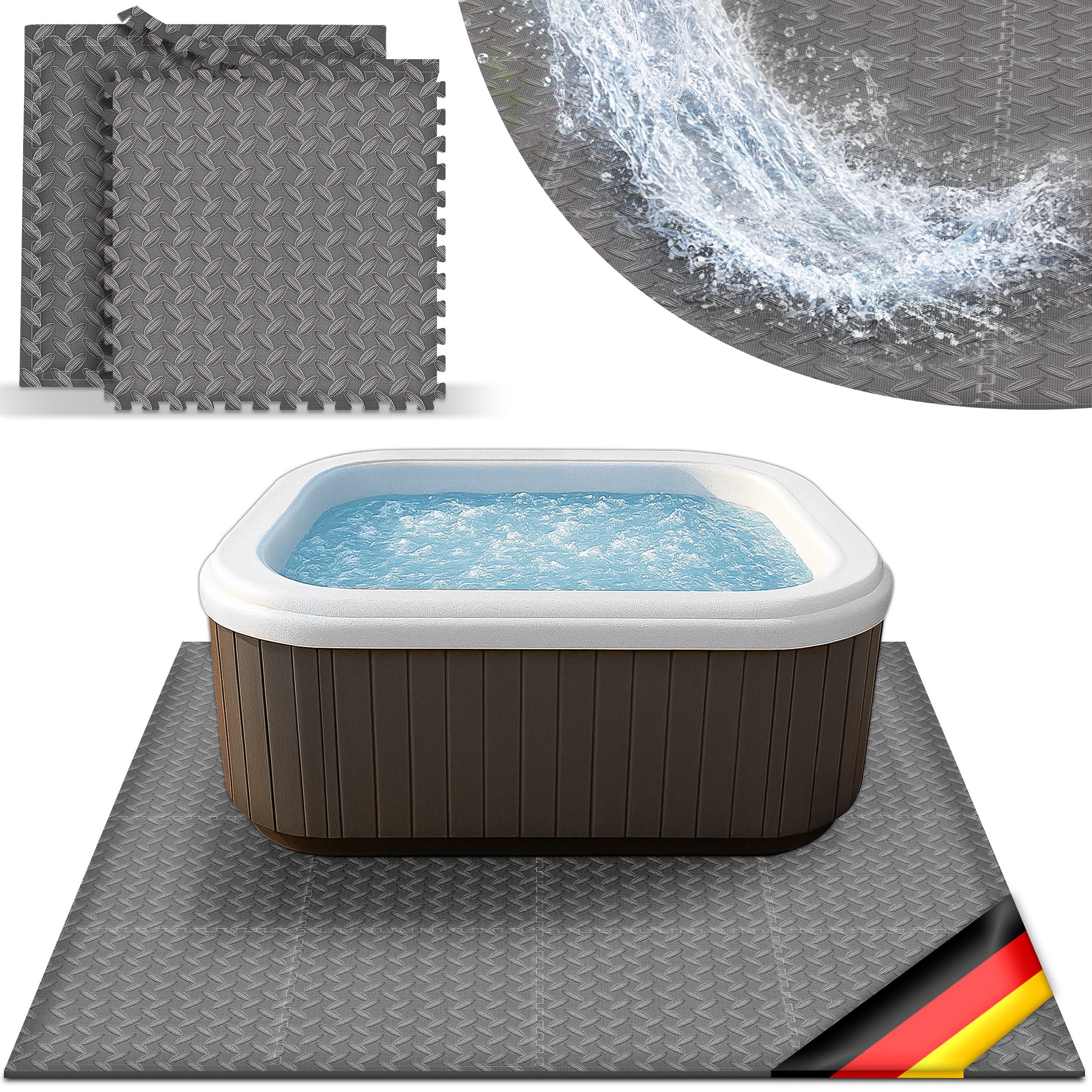 tillvex Pool-Bodenschutzfliese tillvex® Whirlpool Unterlage eckig 200 cm Bo günstig online kaufen