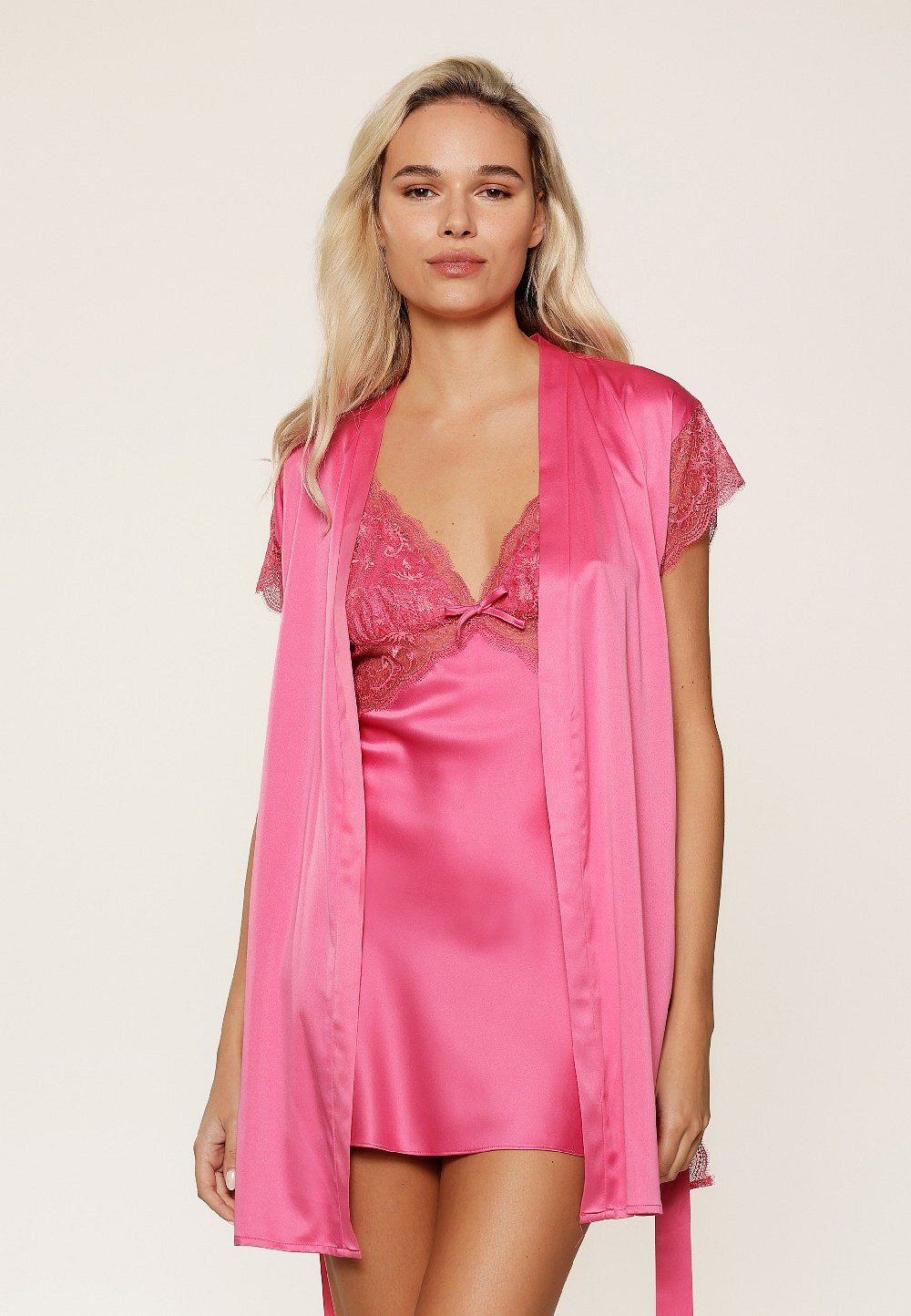 LingaDore Negligé Neglige Kleidchen in Pink Spitze