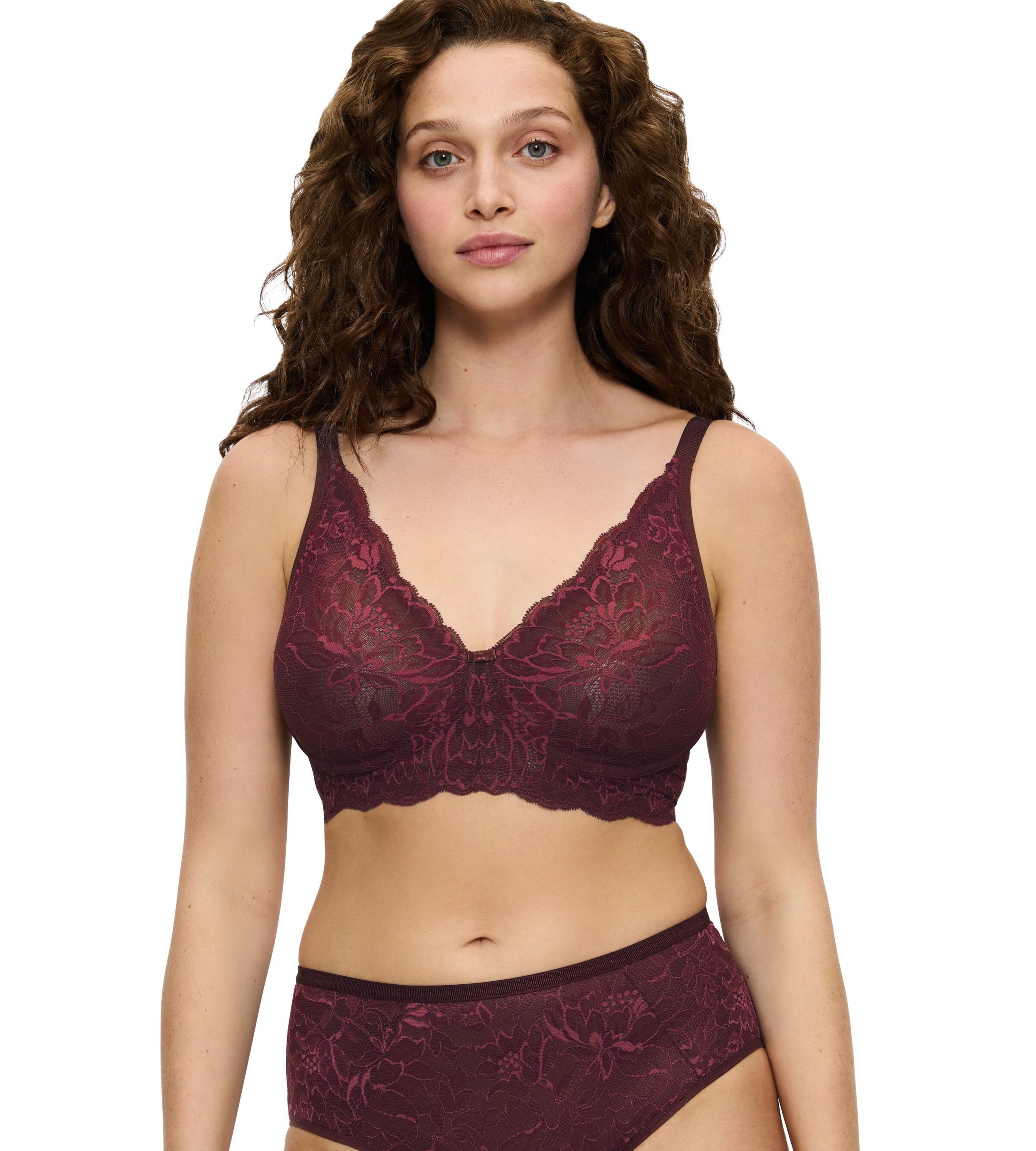 Triumph Bügelloser BH Amourette Charm T Stretch-Spitze, leicht, weich, tiefer V-Ausschnitt