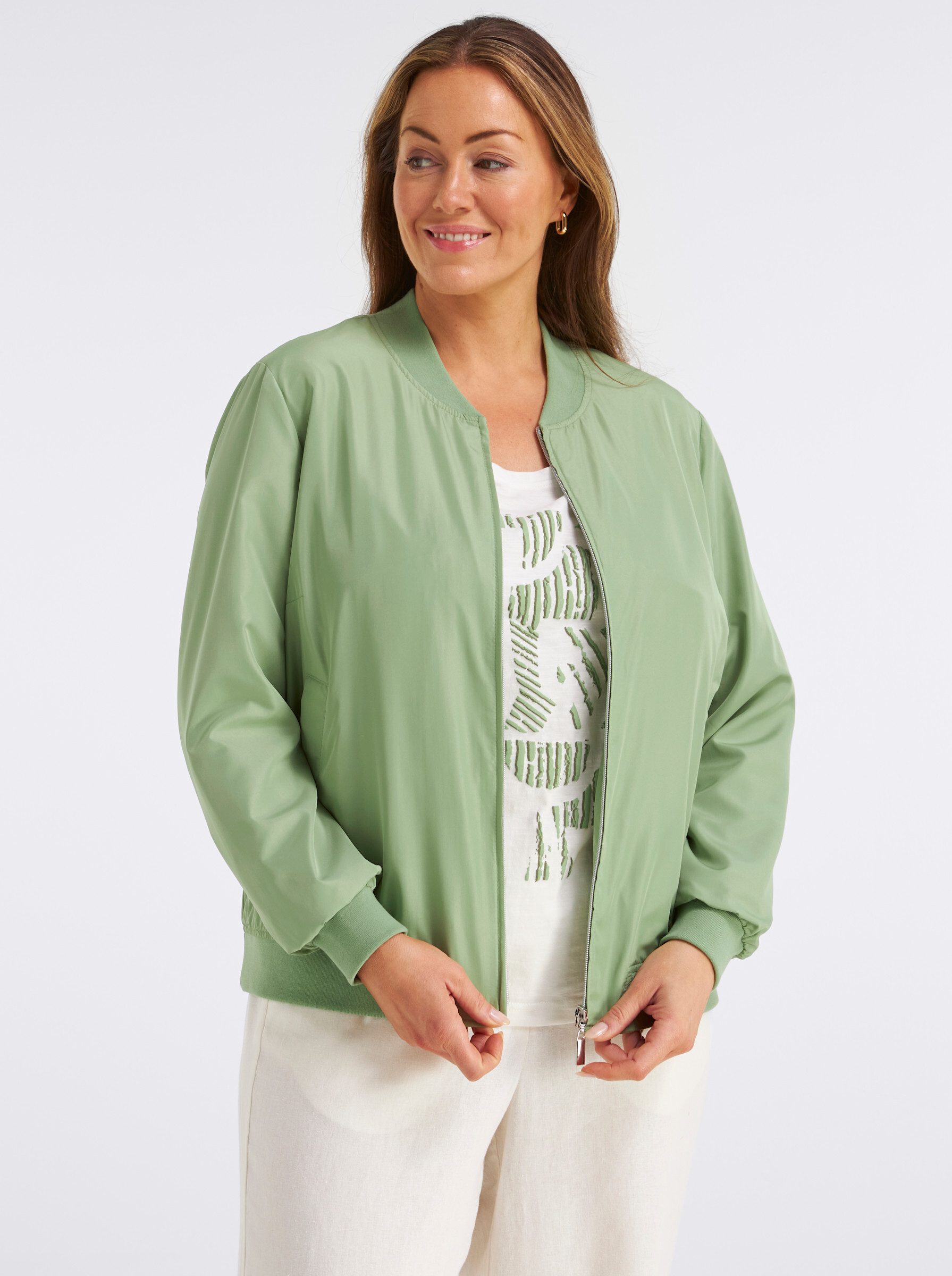 Sheego Allwetterjacke Kurzjacke Langarm