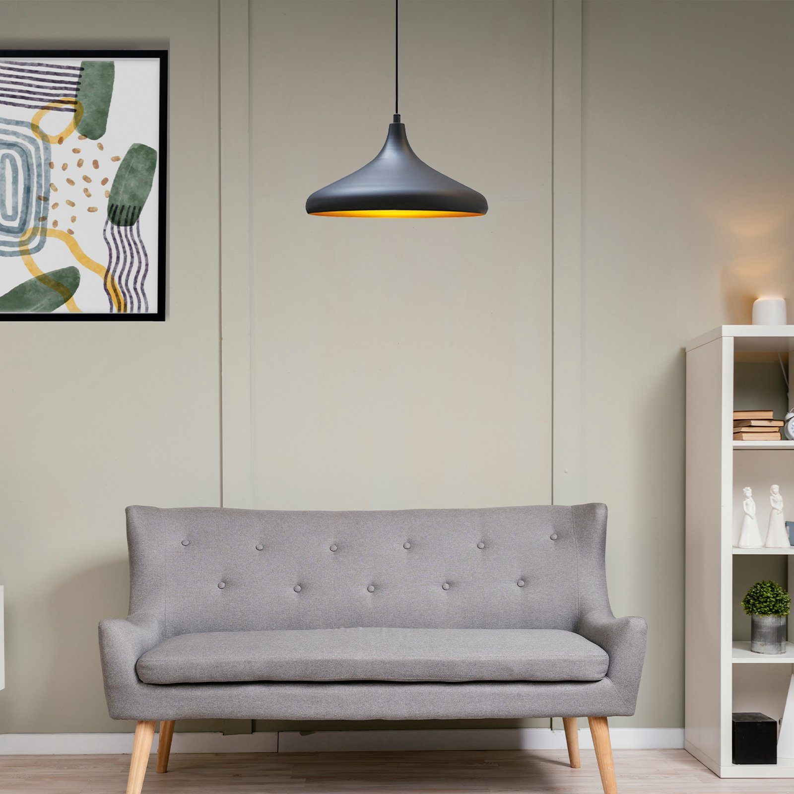 Bamyum Pendelleuchte Champion Pendelleuchte mit Stecker 35 cm, Metall mit 450 cm Kabel, ohne Leuchtmittel – Bild 4 von 5