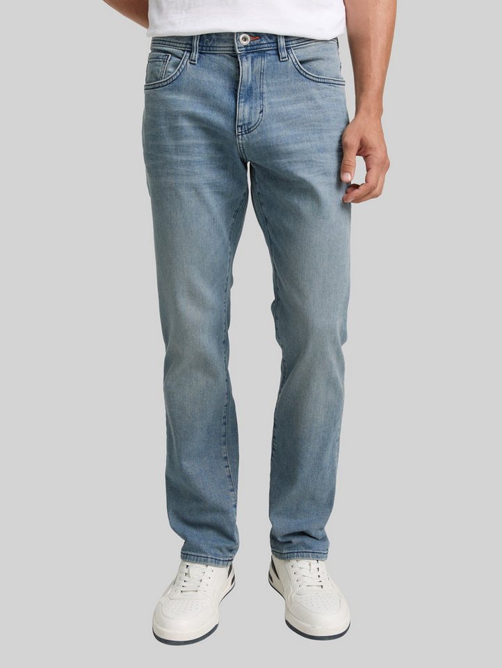 TOM TAILOR Straight-Jeans Jeanshosen TTMARVIN STRAIGHT Jeans mit Stretch