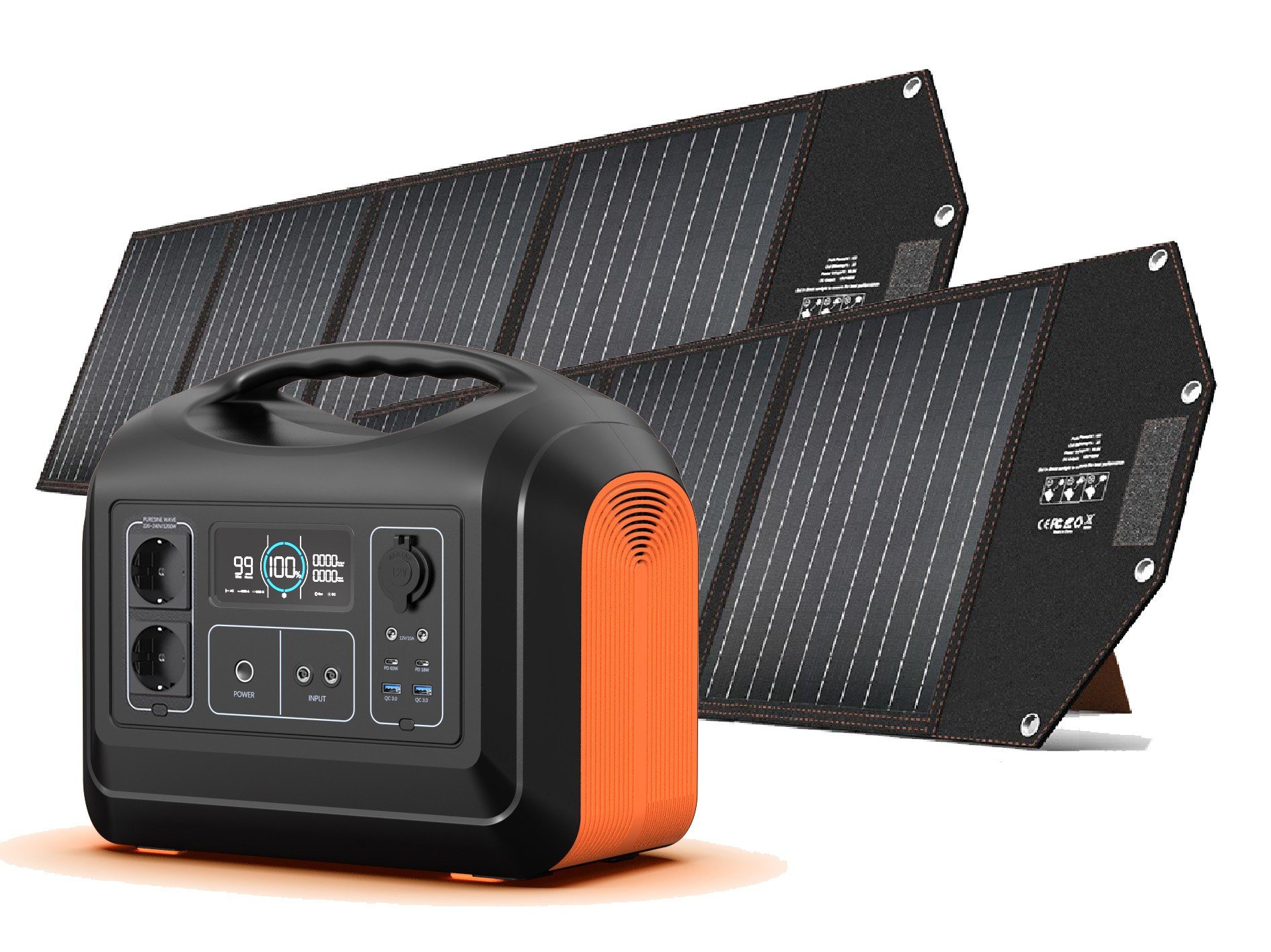 Hyrican UPP-1800 Kit 1800Watt, mobiles Powerstation 1488 Stromversorgung für LiFePO4, Not-& Akku/Batterie Ladezentrum Wh, mAh, 465000 tragbarer