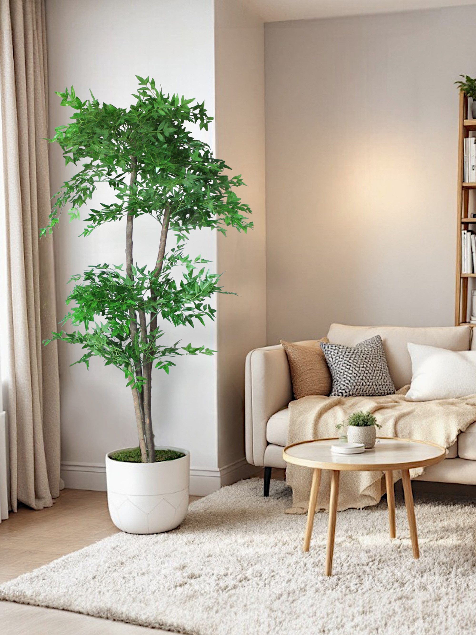 Kunstpflanze Kunstbaum Bambus 1530 Blätter große künstliche Pflanze Zimmerp günstig online kaufen