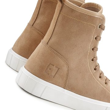 Elbsand Stiefelette aus weichem Leder, High-Top-Sneaker, Schnür-Boots, Sommerstiefelette