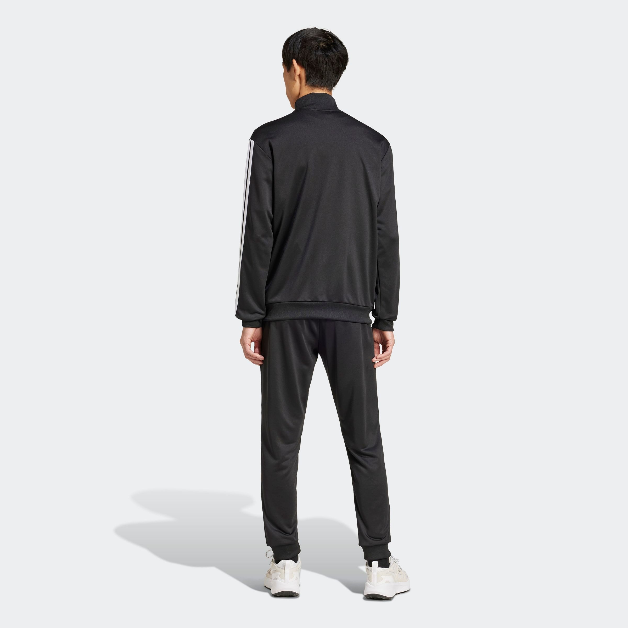 adidas Sportswear Trainingsanzug 3-STREIFEN FRENCH TERRY (2-tlg), zweiteiliges Set, aus French-Terry-Material, mit Rippdetails