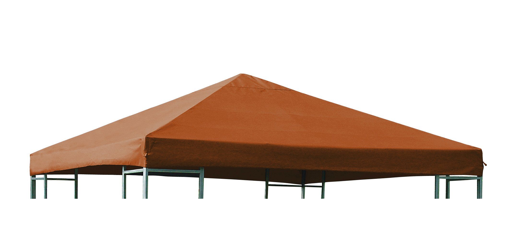 DEGAMO Pavillon-Ersatzdach, für Metall- und Alupavillon 3x3 Meter, terracottafarben, wasserdicht