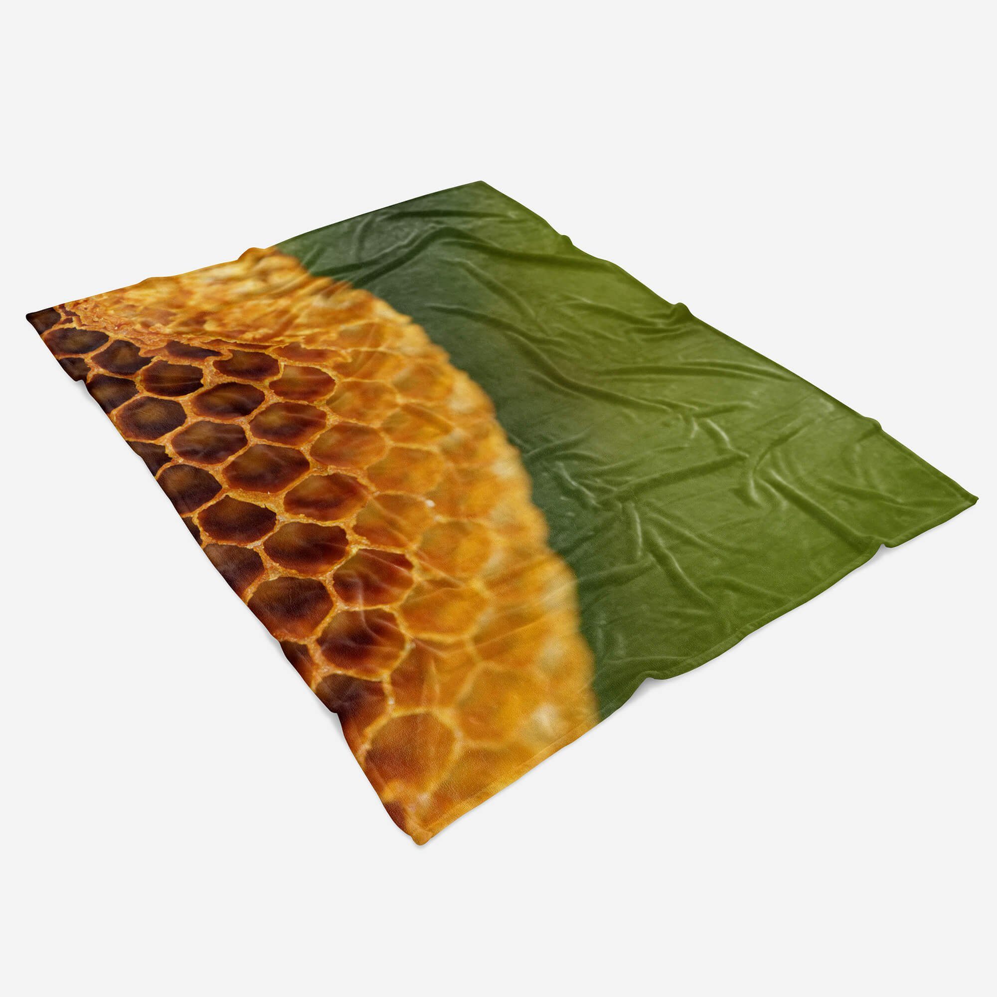 Honigwachs B, Honig (1-St), mit Fotomotiv Handtuch Saunatuch Handtuch Strandhandtuch Kuscheldecke Handtücher Baumwolle-Polyester-Mix Sinus Art