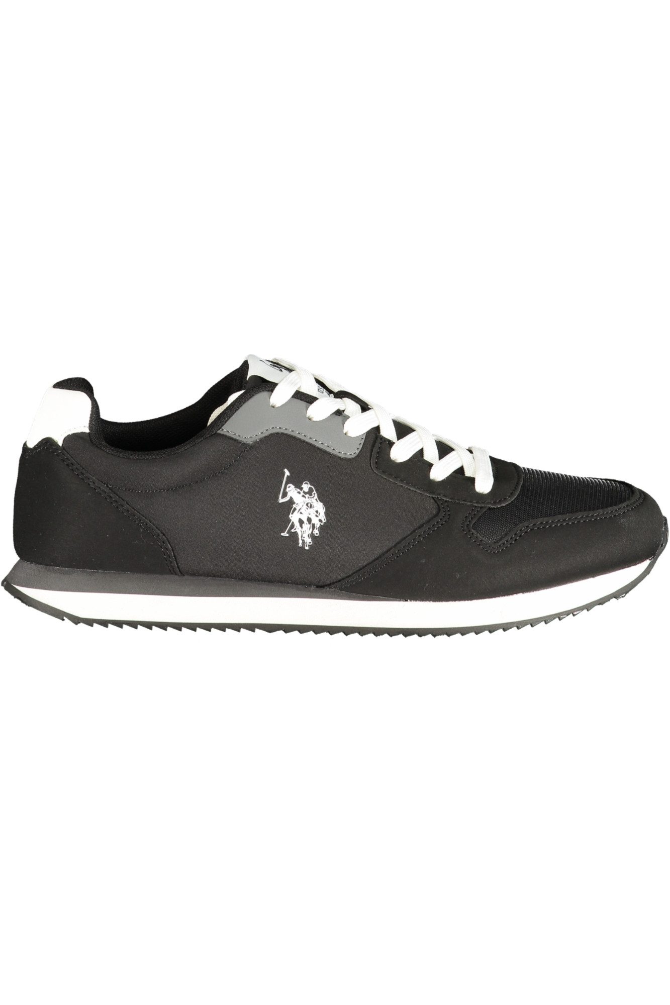 U.S. GRAND POLO Sneaker Herren Sportschuh Schwarz mit Weißen Details und