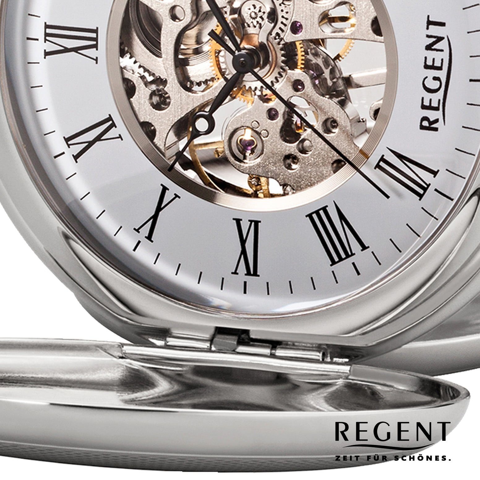 Regent Taschenuhr Regent Taschenuhr Damen P-36, Metall Taschenuhr groß für 51mm), extra Herren verchromt (ca. Herren (Analoguhr), rund