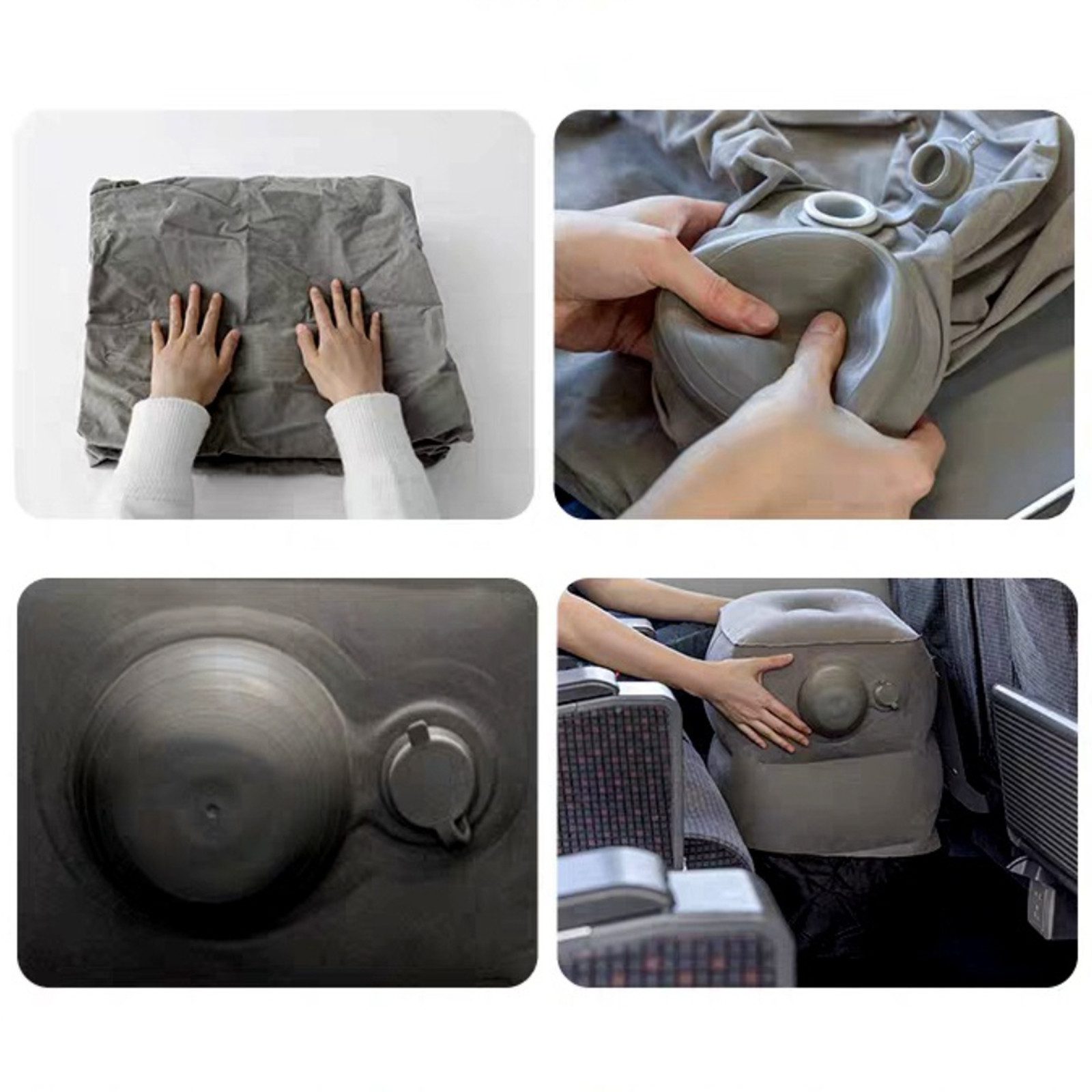 HAUSS SPOLE Reisekissen aufblasbares Reisekissen Fußhocker mit 3 Höhenstufe günstig online kaufen