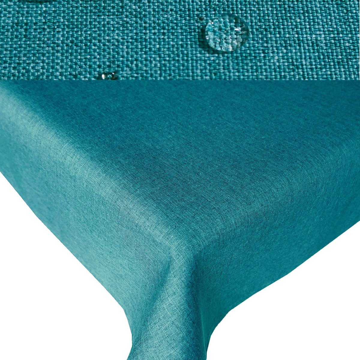 Tischdecke Leinenoptik ECKIG Tischdecke uni Gartentischdecke, günstig online kaufen
