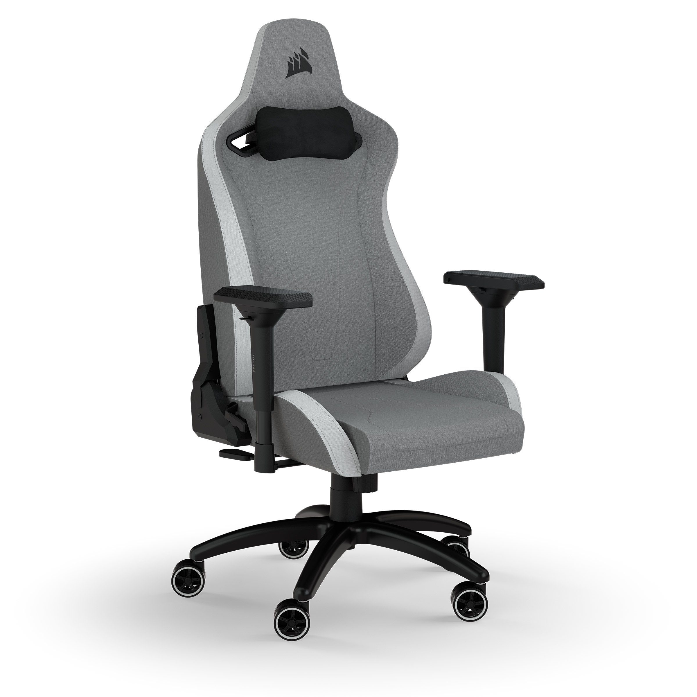 Corsair Gaming-Stuhl TC200 Fabric Fit, Chair Gaming Standard - Grey/White Light
