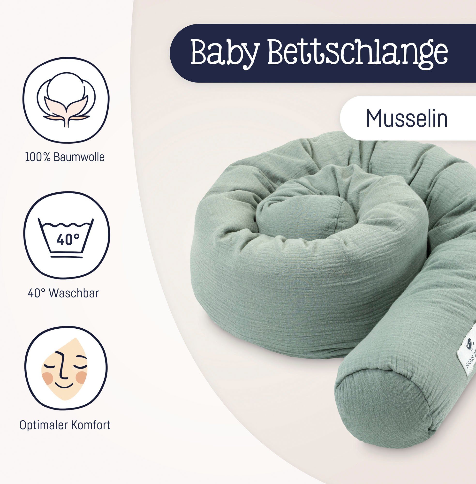 Julius Zöllner Nestchenschlange Musselin, Made in Germany – Bild 4 von 5