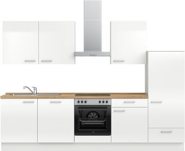 nobilia® Küchenzeile "Flash basic", vormontiert, Ausrichtung wählbar, Breite 300 cm, mit E-Geräten